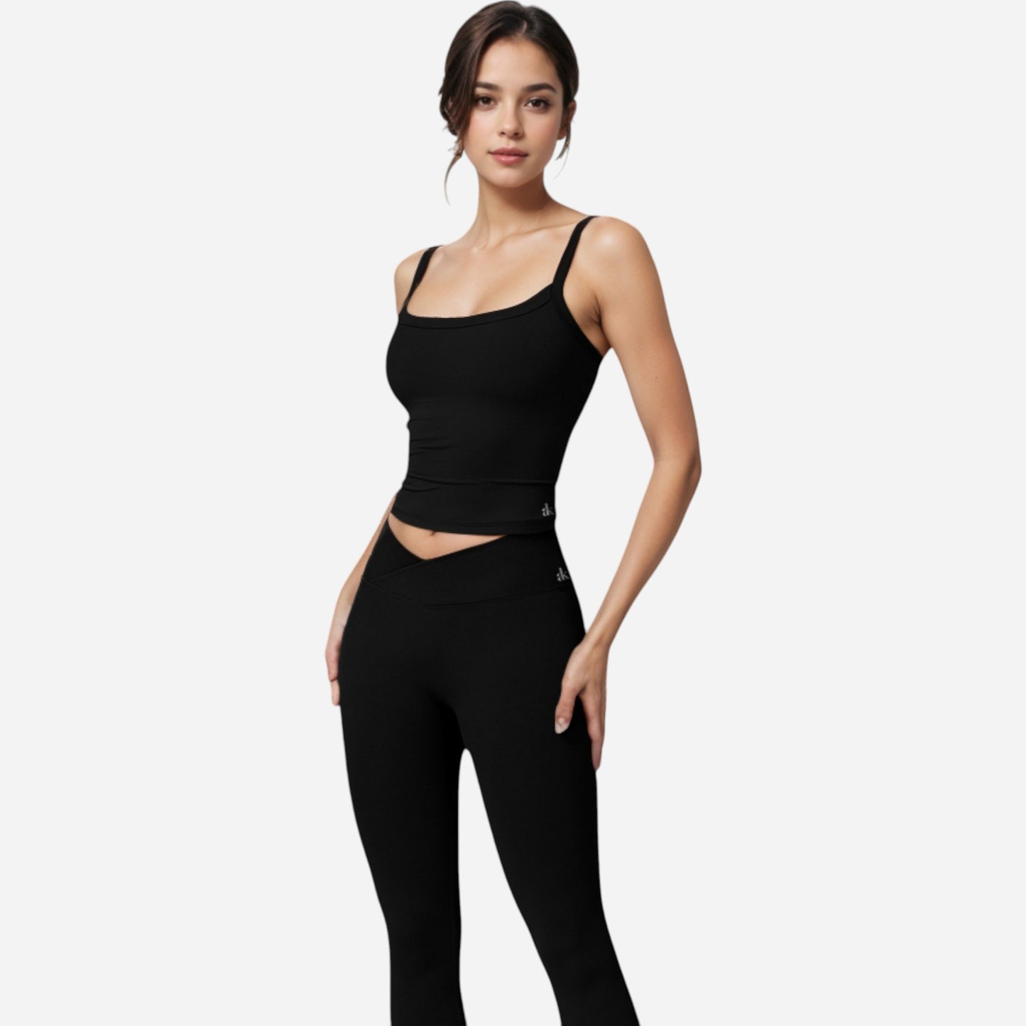 Anna-Kaci Women's Square Neck Tank Top with Spaghetti Straps