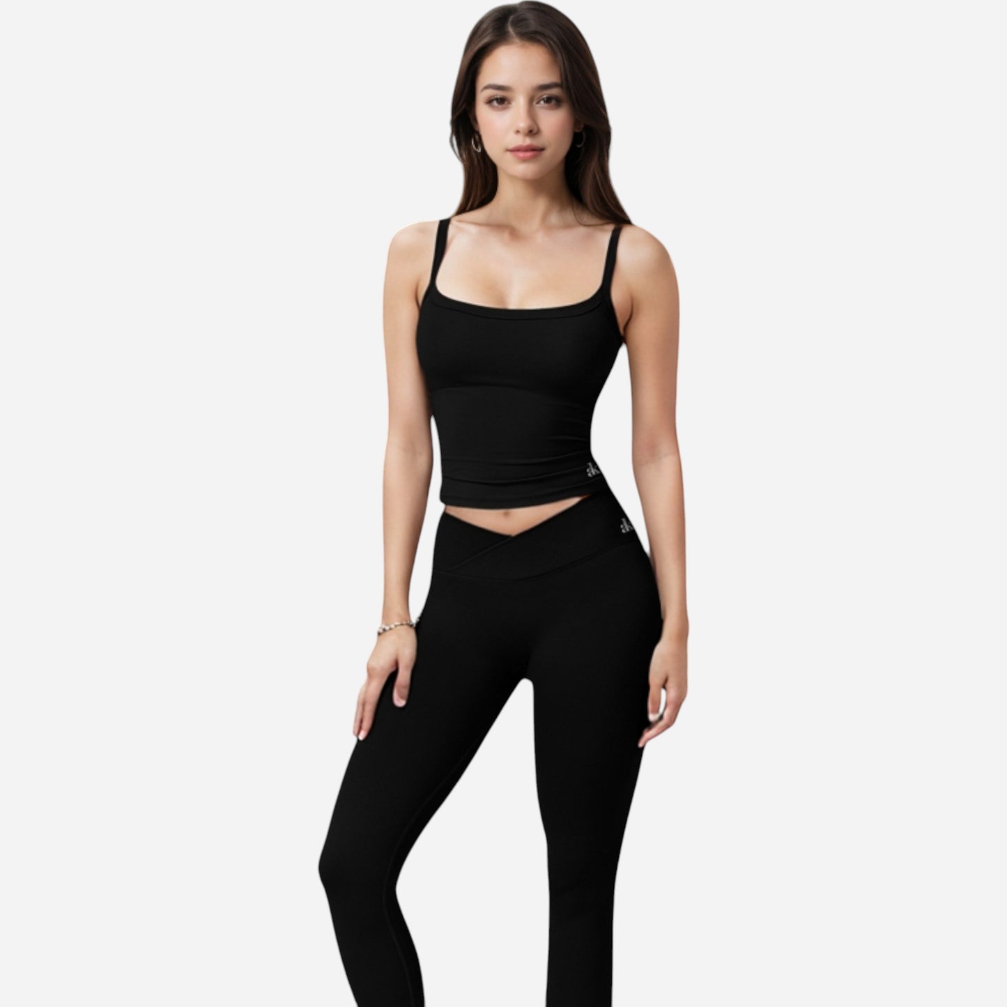 Anna-Kaci Women's Square Neck Tank Top with Spaghetti Straps