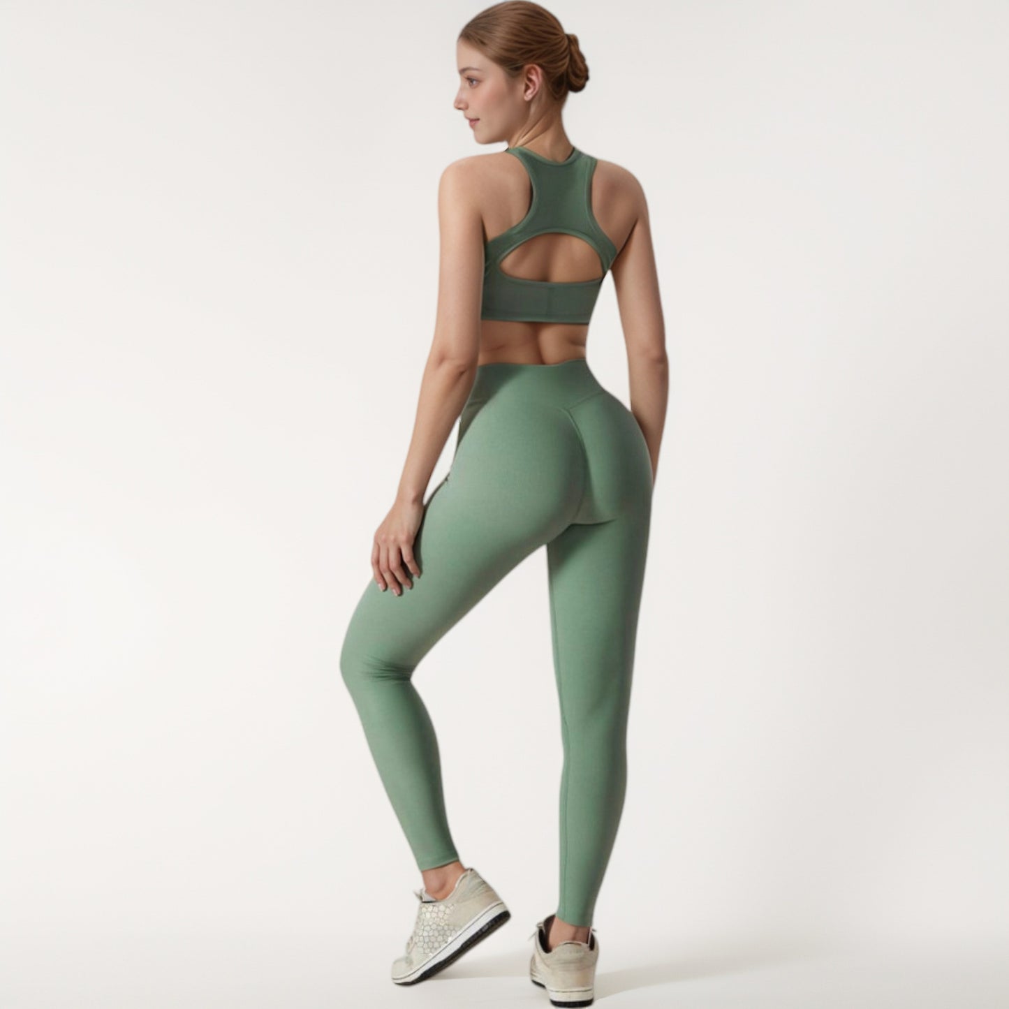 Anna-Kaci Active Women's High Neck Racerback Sports Crop Top with Seamless Compression Fit