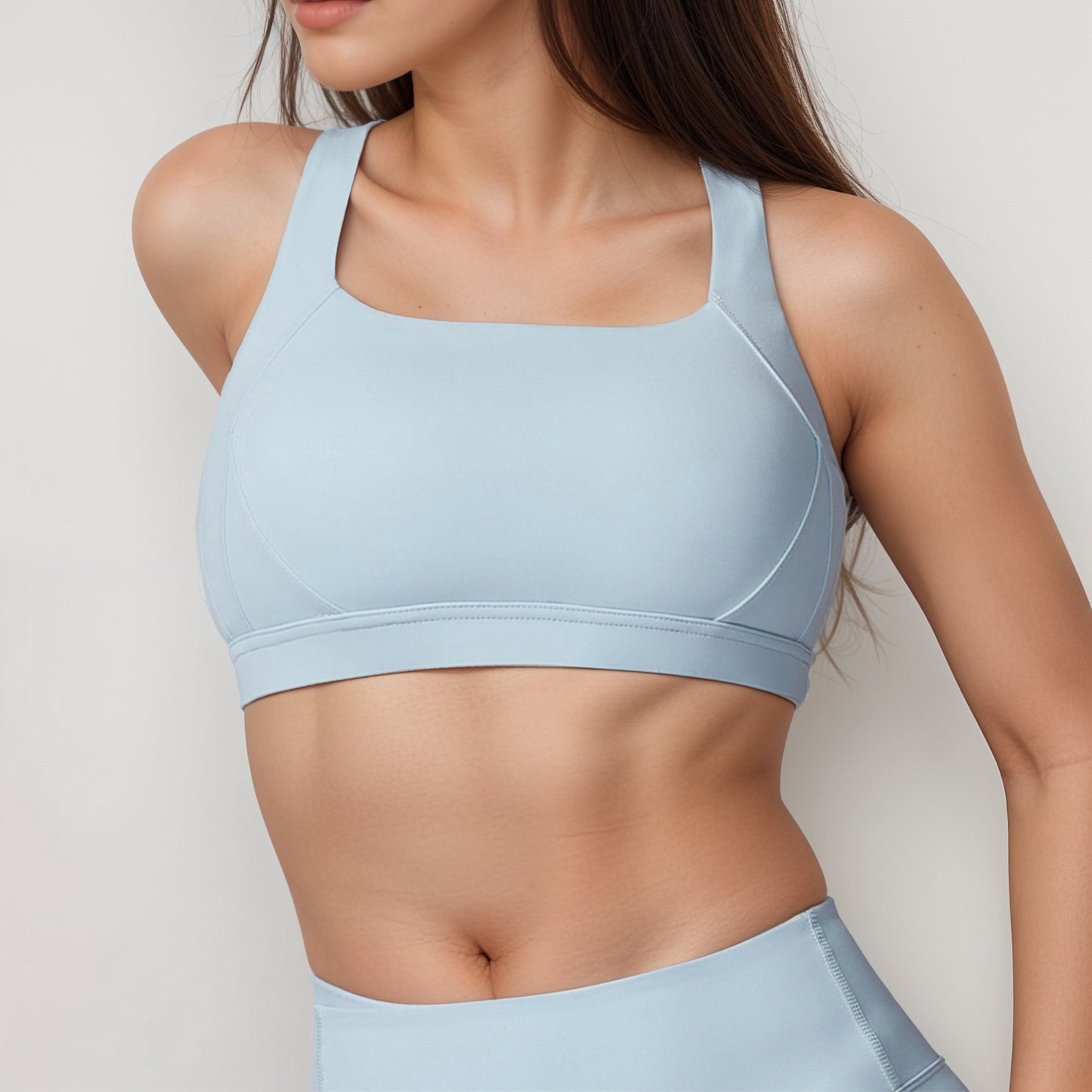 Anna-Kaci Women's High Support Scoop Neck Sports Bra