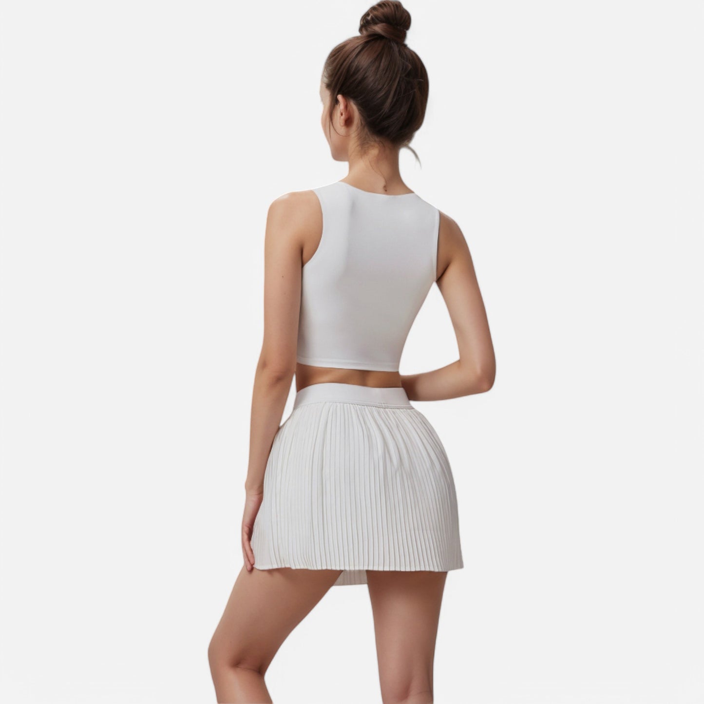 Anna-Kaci Women's Square Neck Cropped Tank Top with Wide Straps