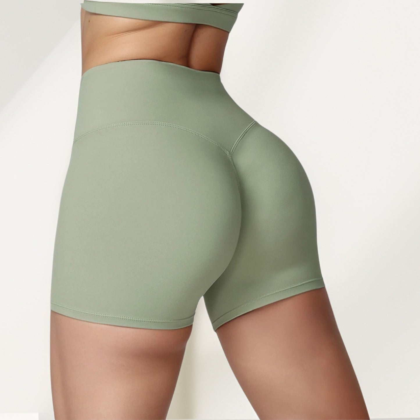 Anna-Kaci Active Women's High Waist Biker Shorts with Seamless Waistband and Compression Fit