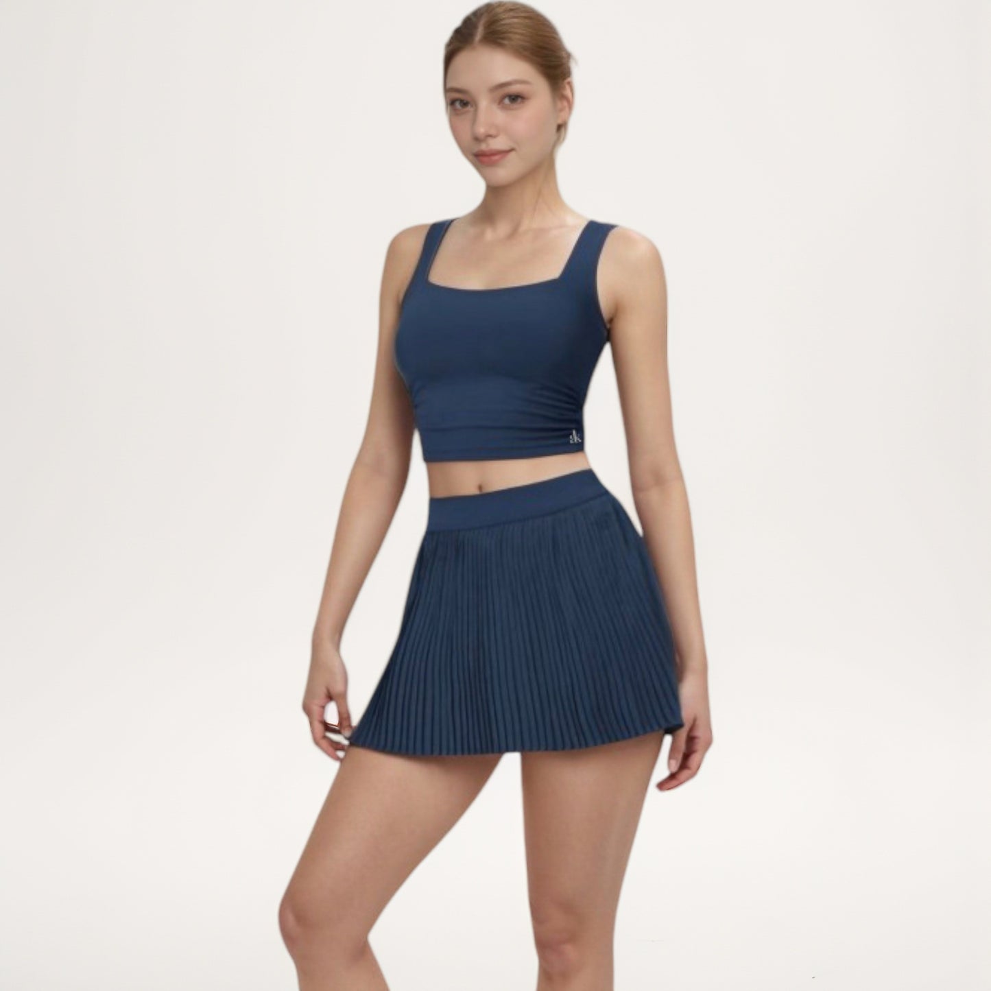 Anna-Kaci Active Women's High Waist Pleated Skirt with Built-In Shorts and Stretch Waistband
