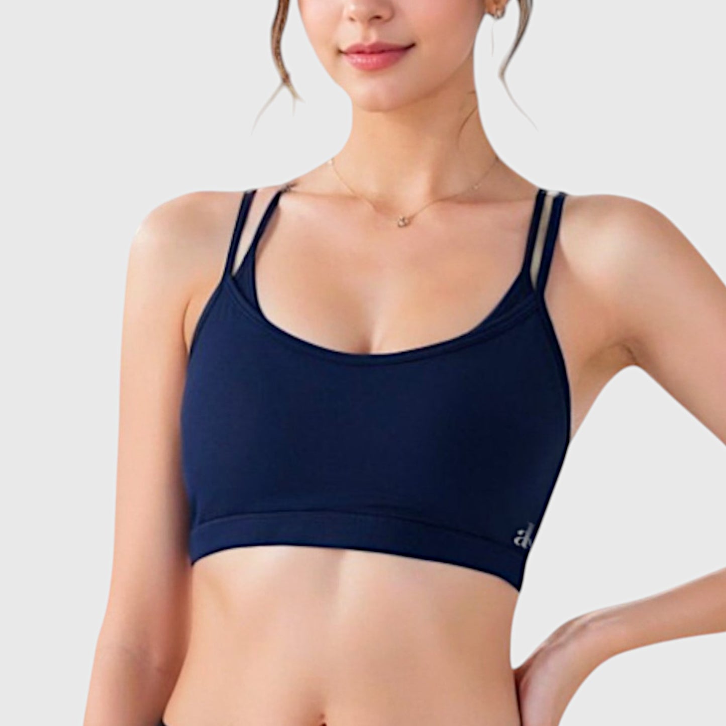 Anna-Kaci Active Women's Double Strap Scoop Neck Sports Bra