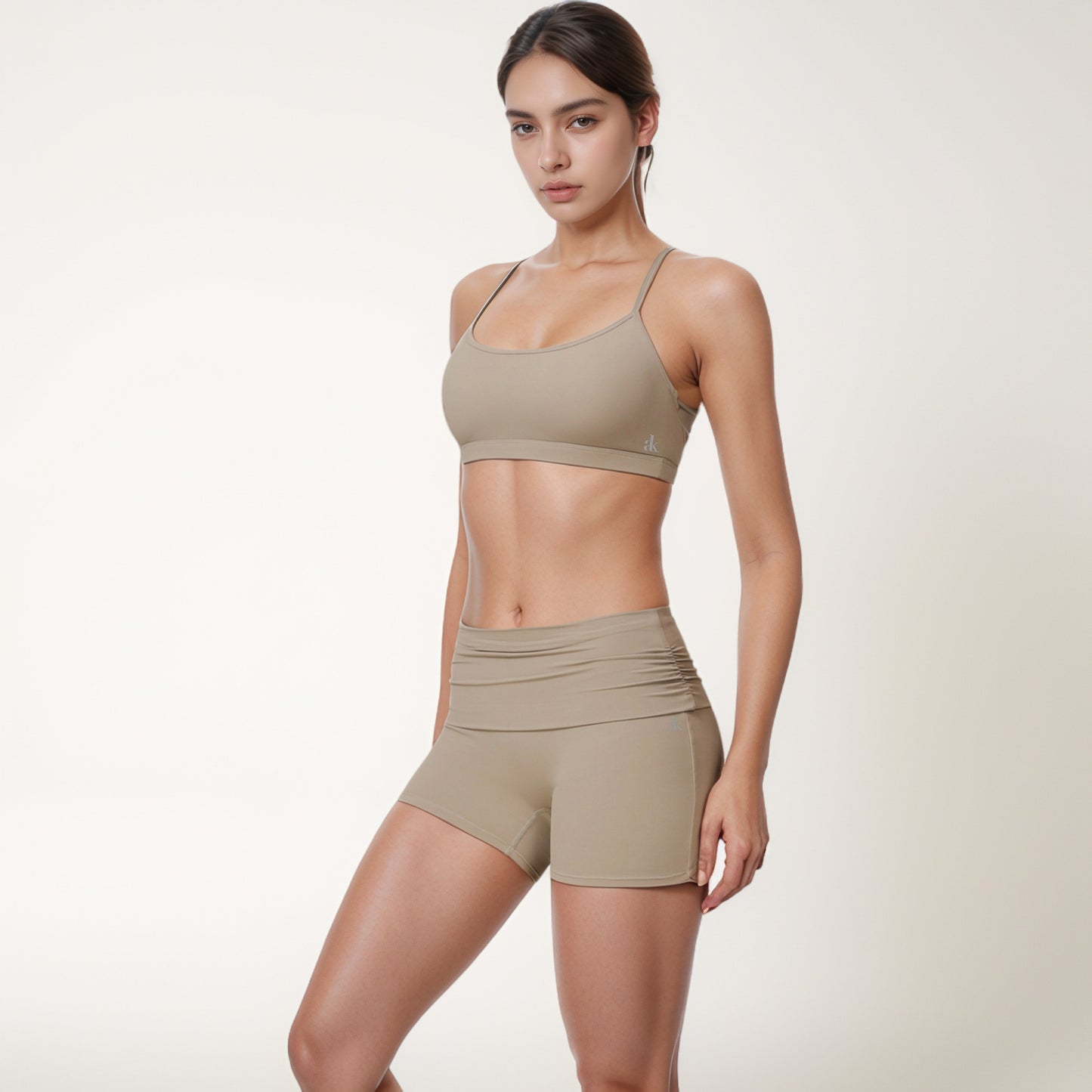 Anna-Kaci Women's Strappy Active Sports Bra with Scoop Neckline Thin Back Straps and Stretch Compression Fabric for Light Support