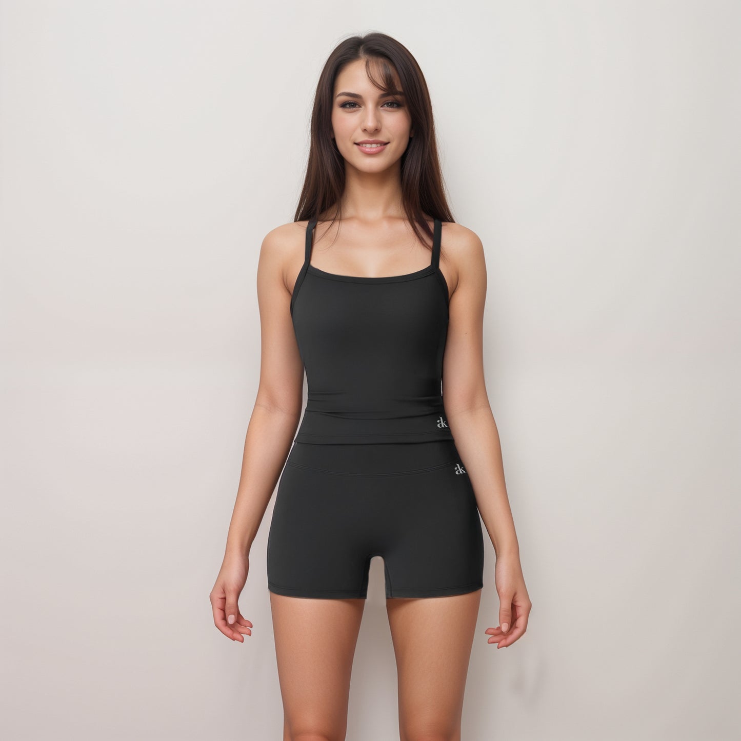 Anna-Kaci Active Women's Square Neck Cami Sports Tank Top with Double Shoulder Straps and Stretch Fitted Design