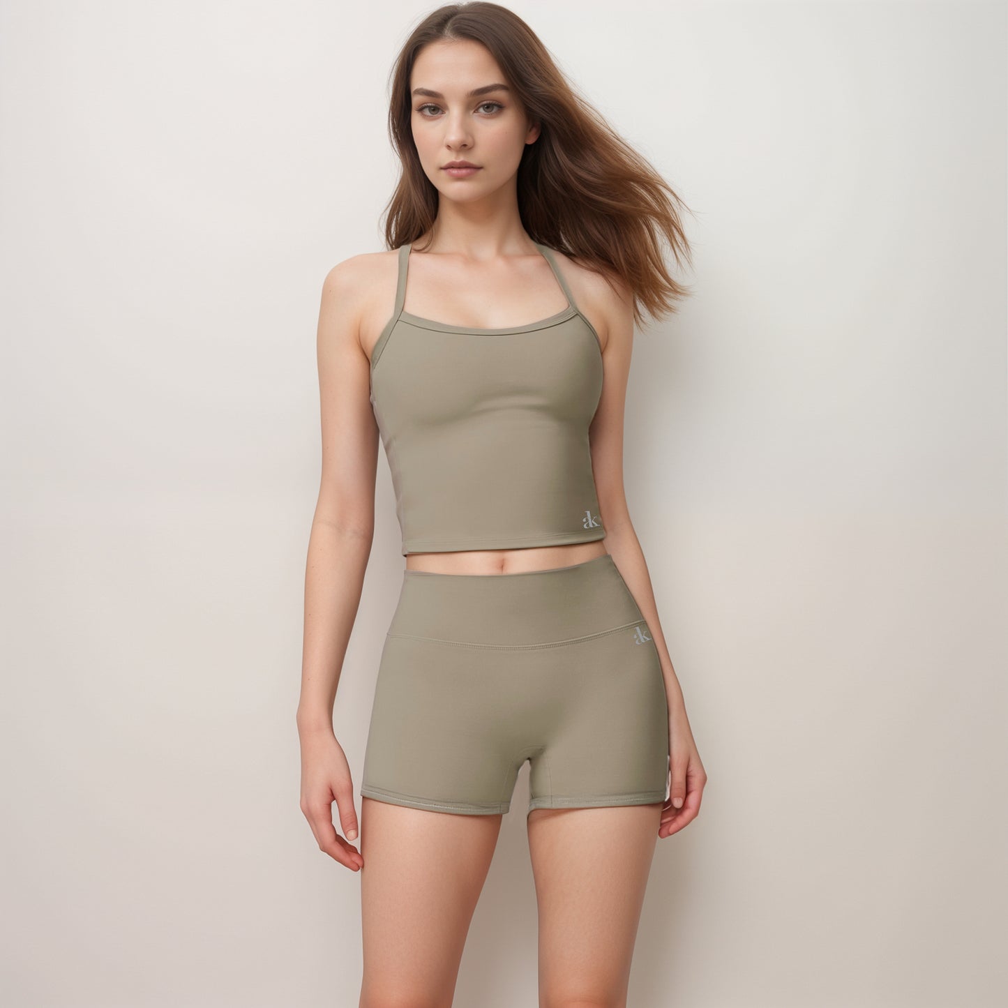 Anna-Kaci Active Women's Square Neck Cami Sports Tank Top with Double Shoulder Straps and Stretch Fitted Design