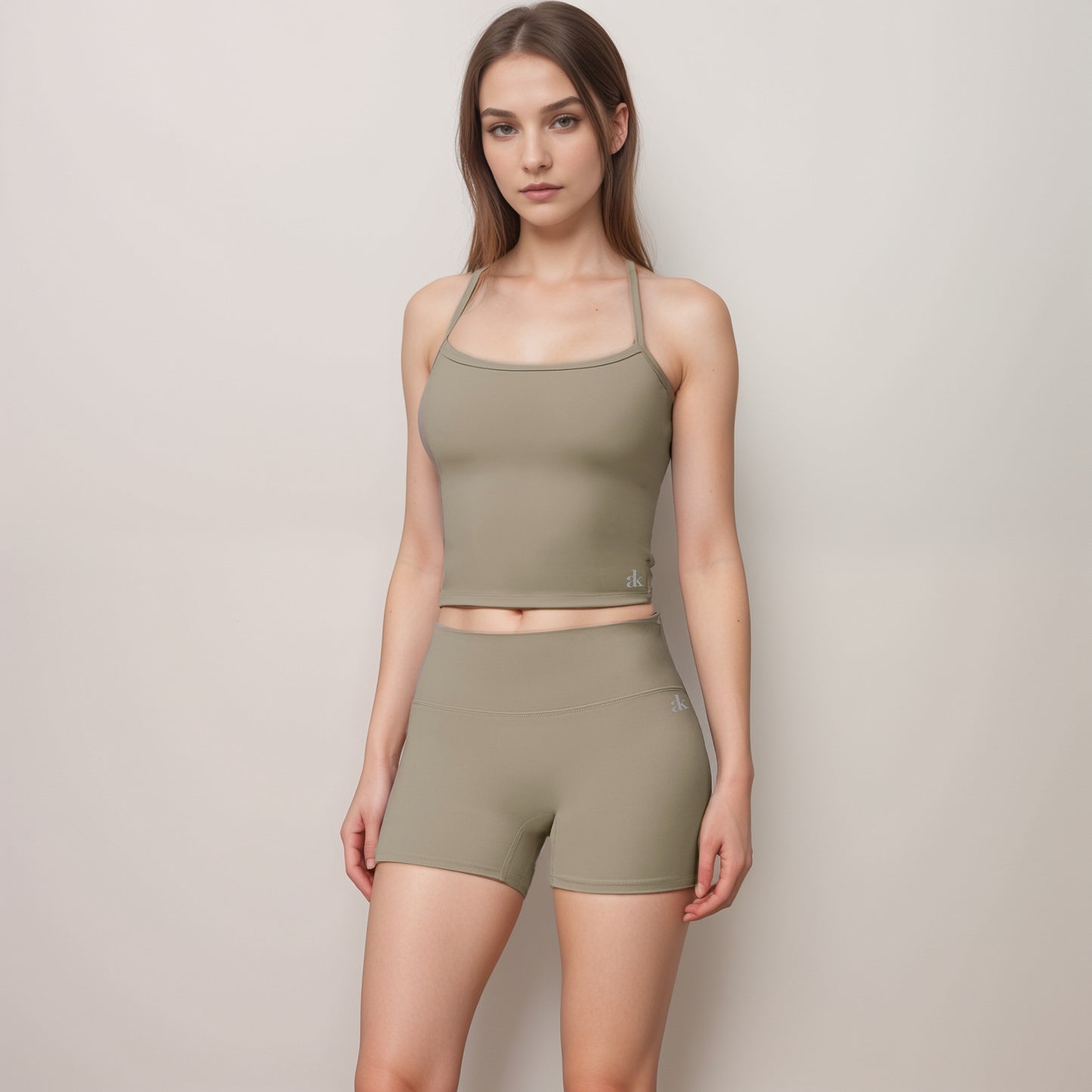 Anna-Kaci Active Women's Square Neck Cami Sports Tank Top with Double Shoulder Straps and Stretch Fitted Design