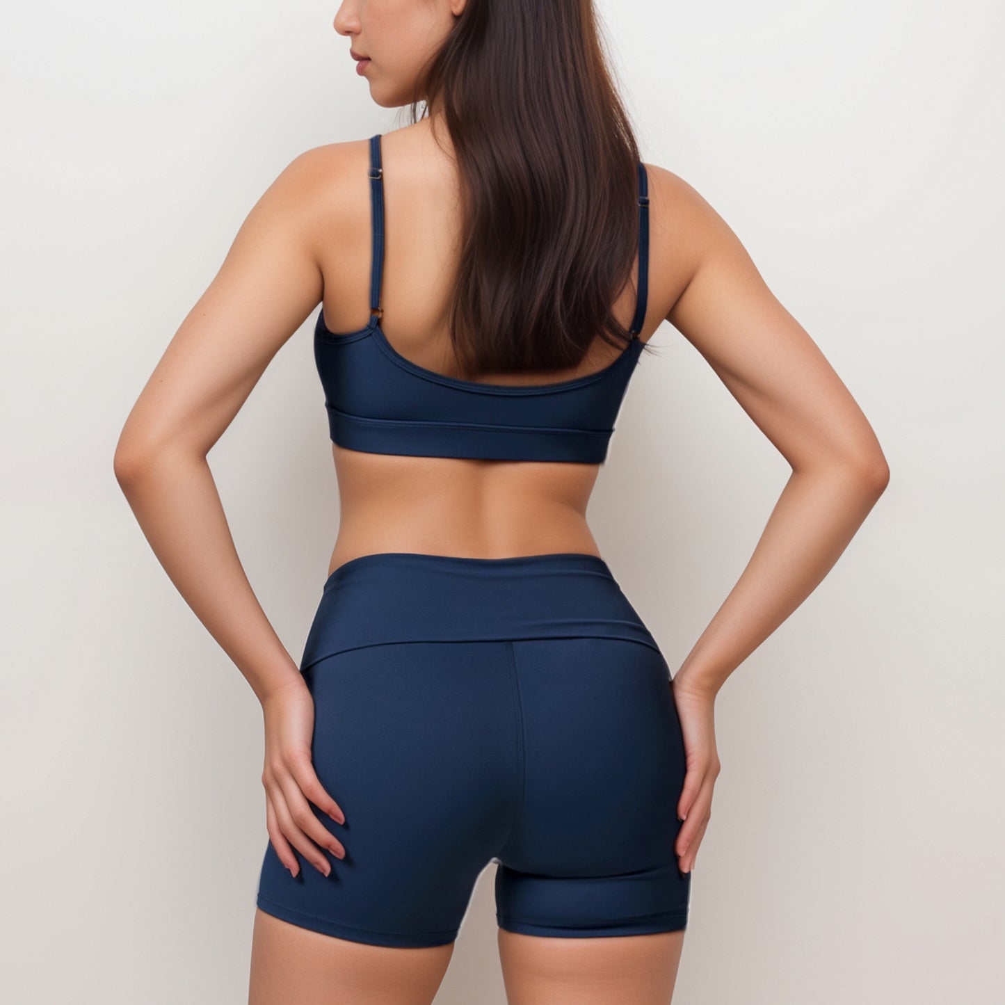 Anna-Kaci Active Women's V-Neck Bralette Sports Bra with Thin Adjustable Straps and Seam Detail for Light Support