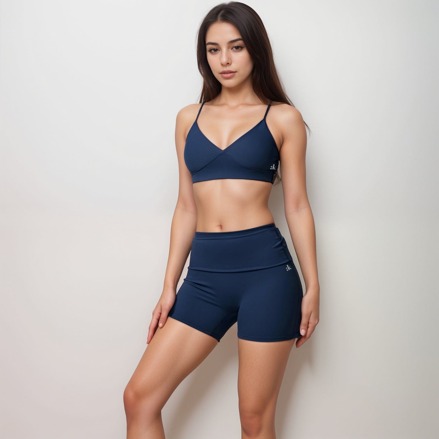 Anna-Kaci Active Women's V-Neck Bralette Sports Bra with Thin Adjustable Straps and Seam Detail for Light Support