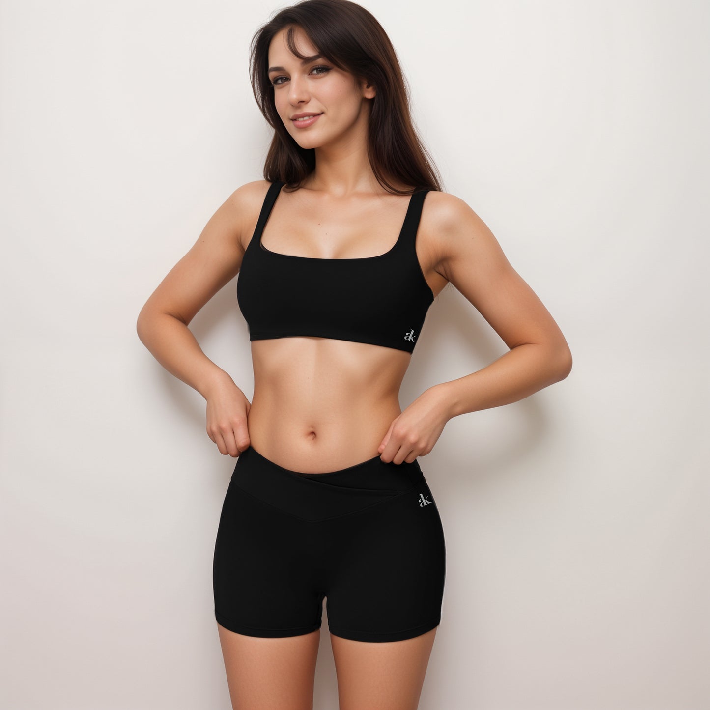 Anna-Kaci Women's High Waist V-Cut Active Shorts with Seamless Stretch Compression Fit and Contoured Flattering Silhouette