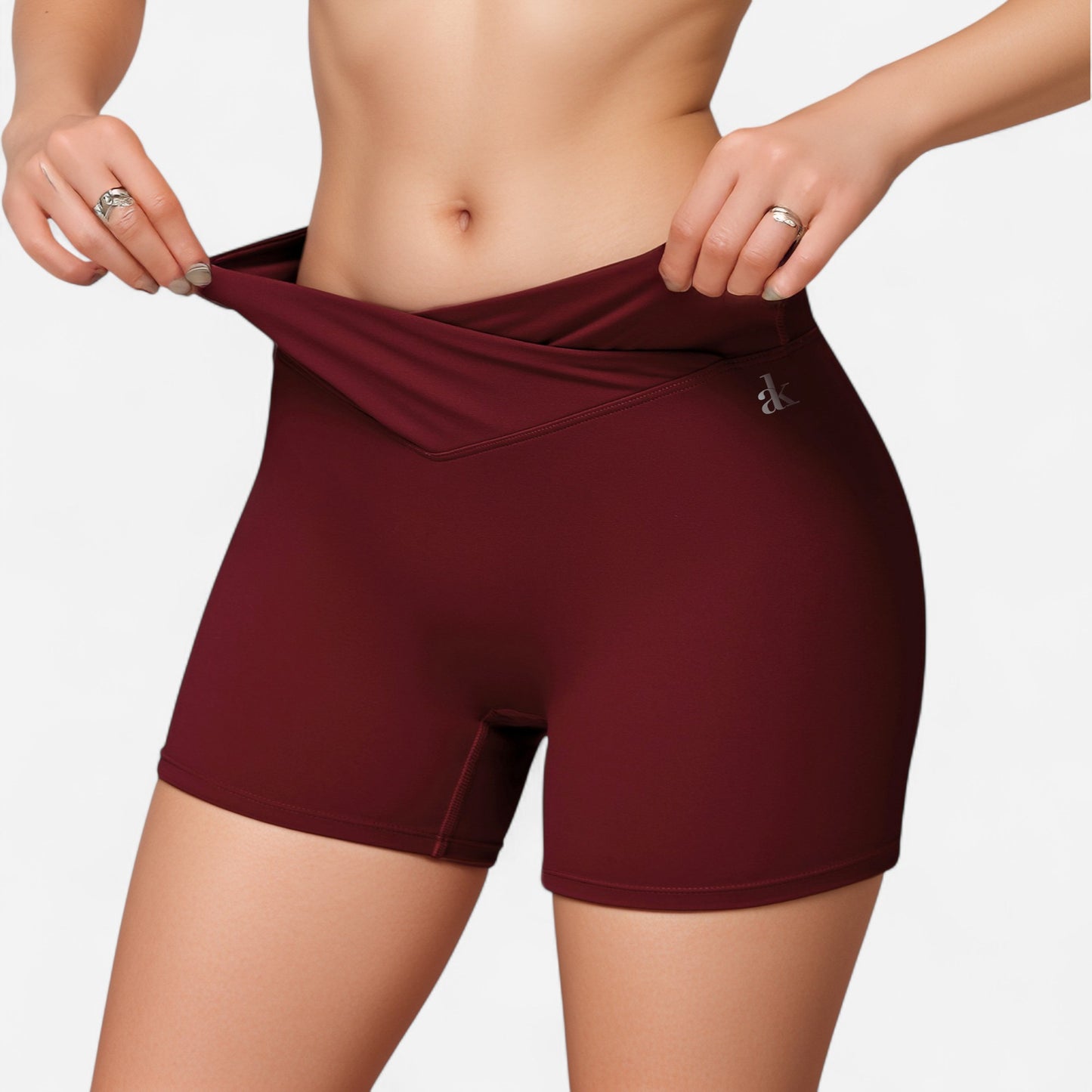 Anna-Kaci Women's High Waist V-Cut Active Shorts with Seamless Stretch Compression Fit and Contoured Flattering Silhouette