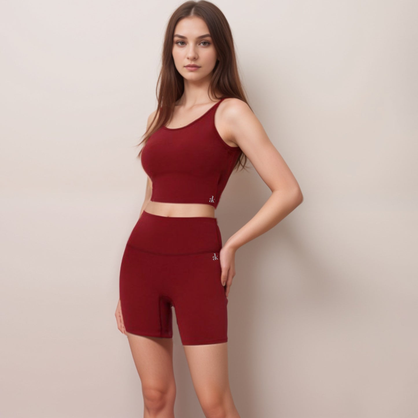 Anna-Kaci Active Women's Scoop Neck Cropped Activewear Tank Top with Wide Straps and Clean Hem Detail