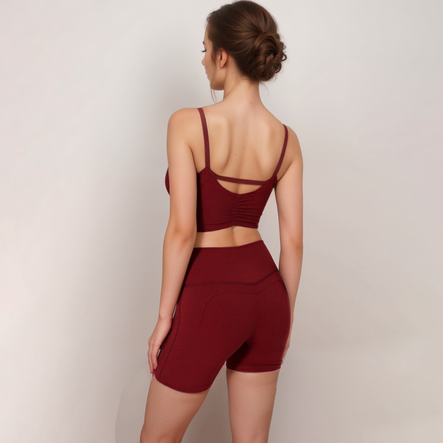 Anna-Kaci Active Women's Scoop Neck Cropped Activewear Tank Top with Wide Straps and Clean Hem Detail