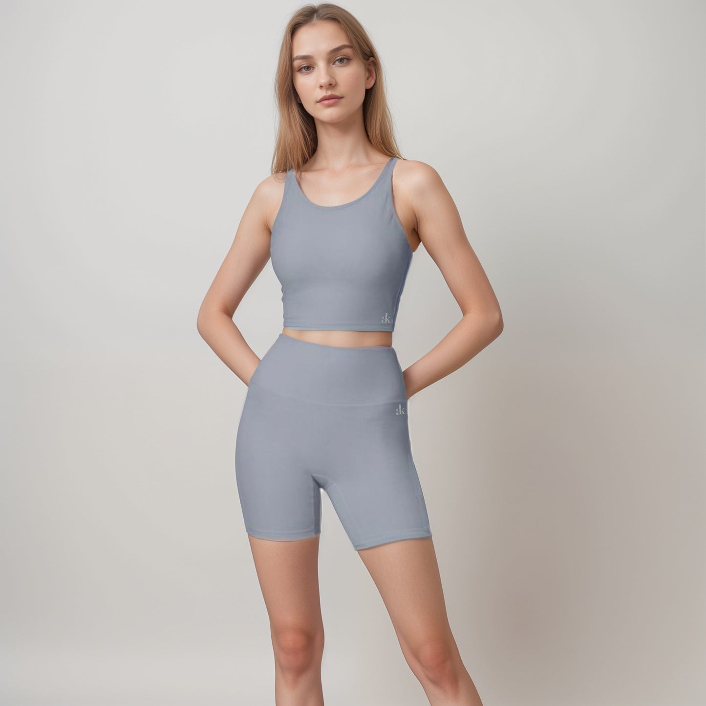 Anna-Kaci Active Women's Scoop Neck Cropped Activewear Tank Top with Wide Straps and Clean Hem Detail