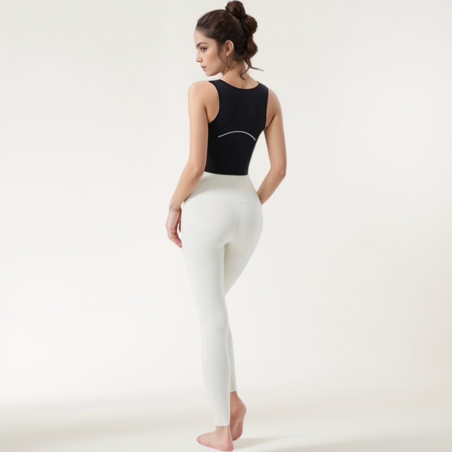 Anna-Kaci Women's Zip-Up Cropped Athletic Tank Top with Built-In Bra and Contoured Seam Design