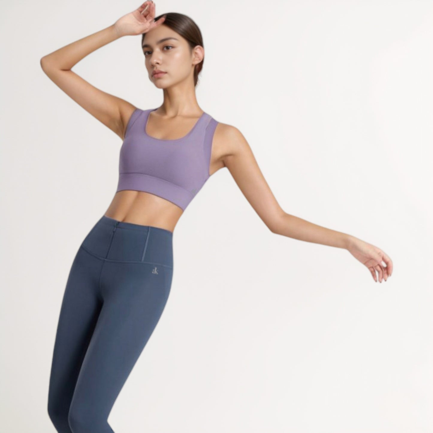 Anna-Kaci Women's Scoop Neck Sports Bra with Wide Shoulder Straps and Seamless Fitted Design