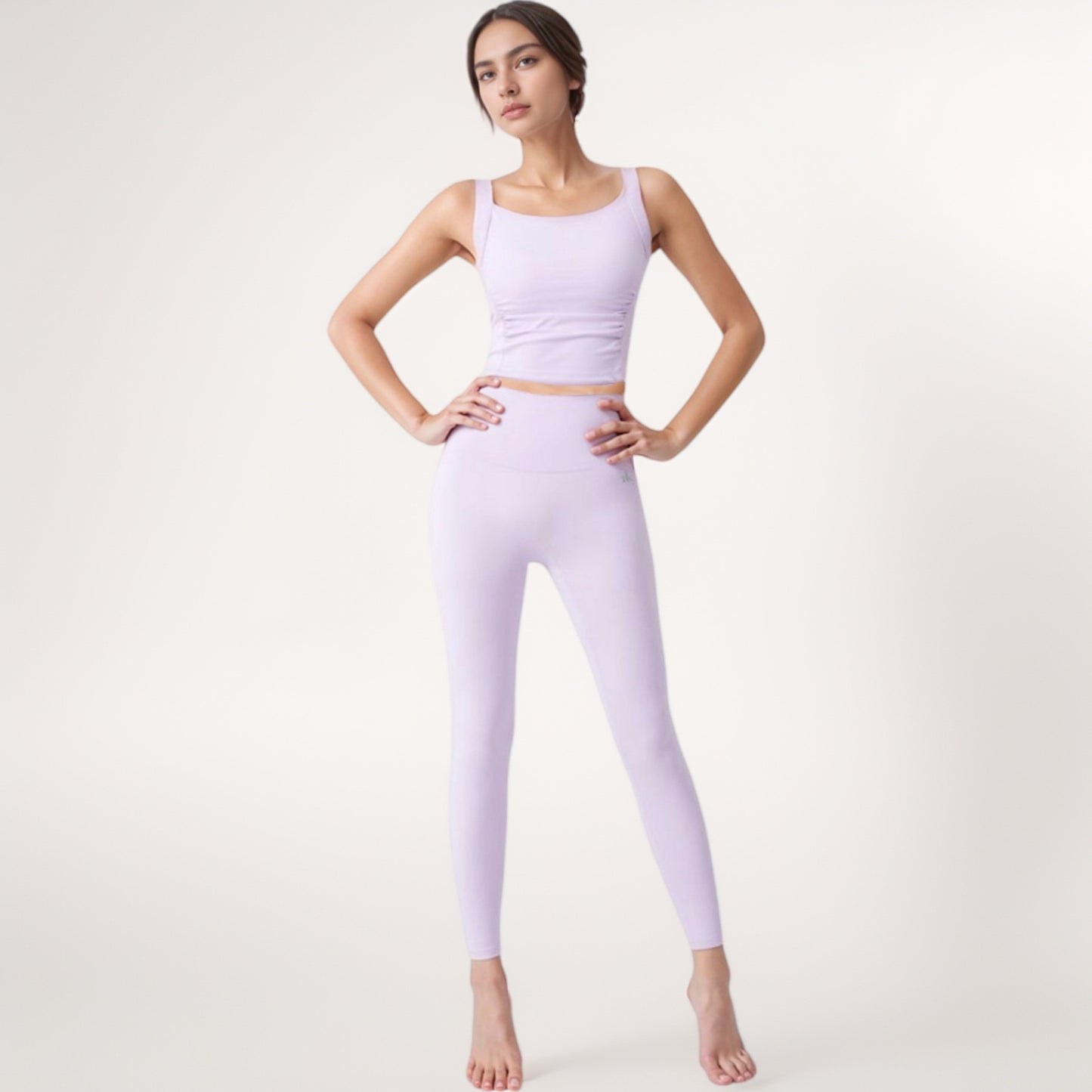 Anna-Kaci Women's Square Neck Cropped Sports Tank Top with Wide Shoulder Straps and Smooth Seamless Finish