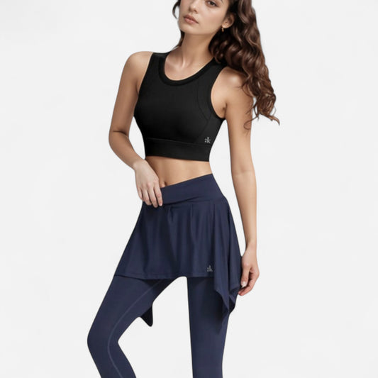 Anna-Kaci Women's Crisscross Back Sports Bra with Cutout Detail and Adjustable Hook Closure