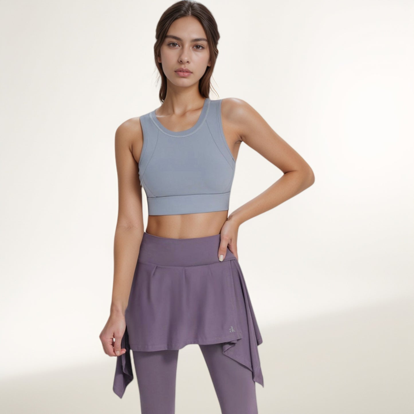 Anna-Kaci Women's Crisscross Back Sports Bra with Cutout Detail and Adjustable Hook Closure