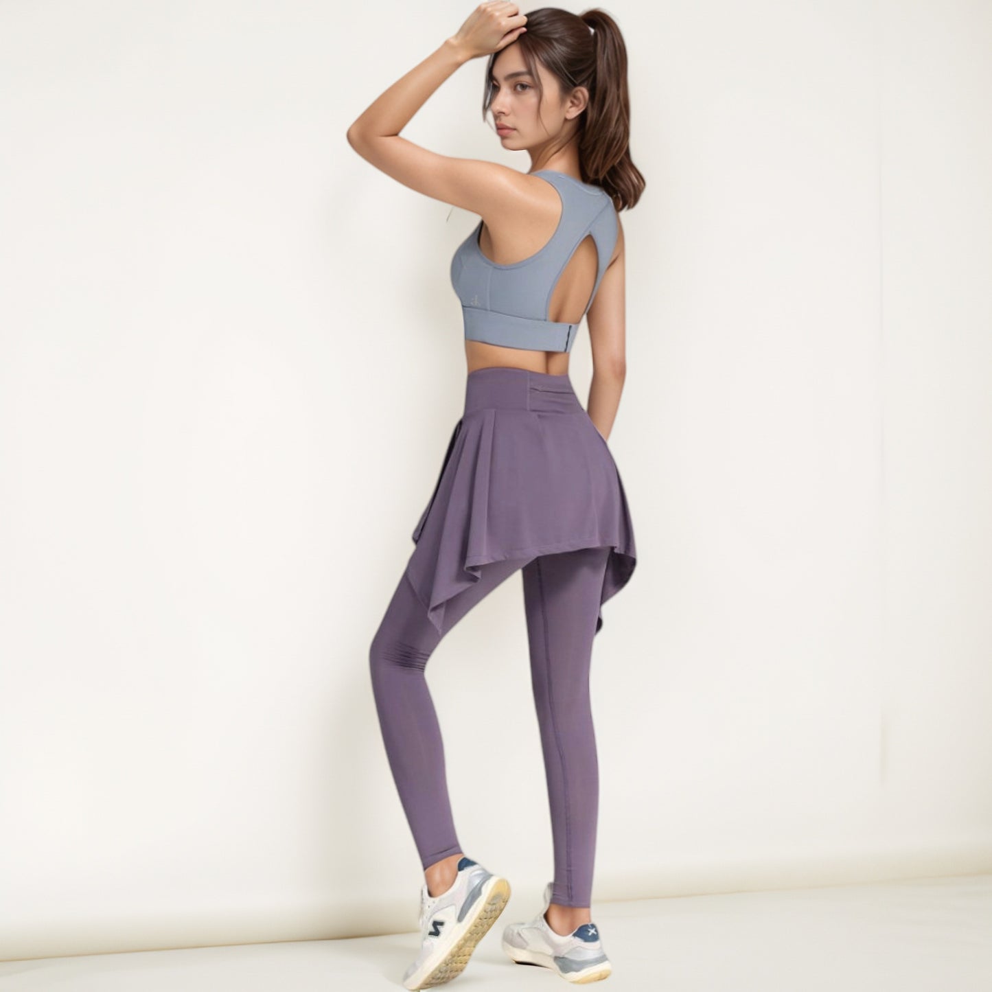 Anna-Kaci Women's Crisscross Back Sports Bra with Cutout Detail and Adjustable Hook Closure