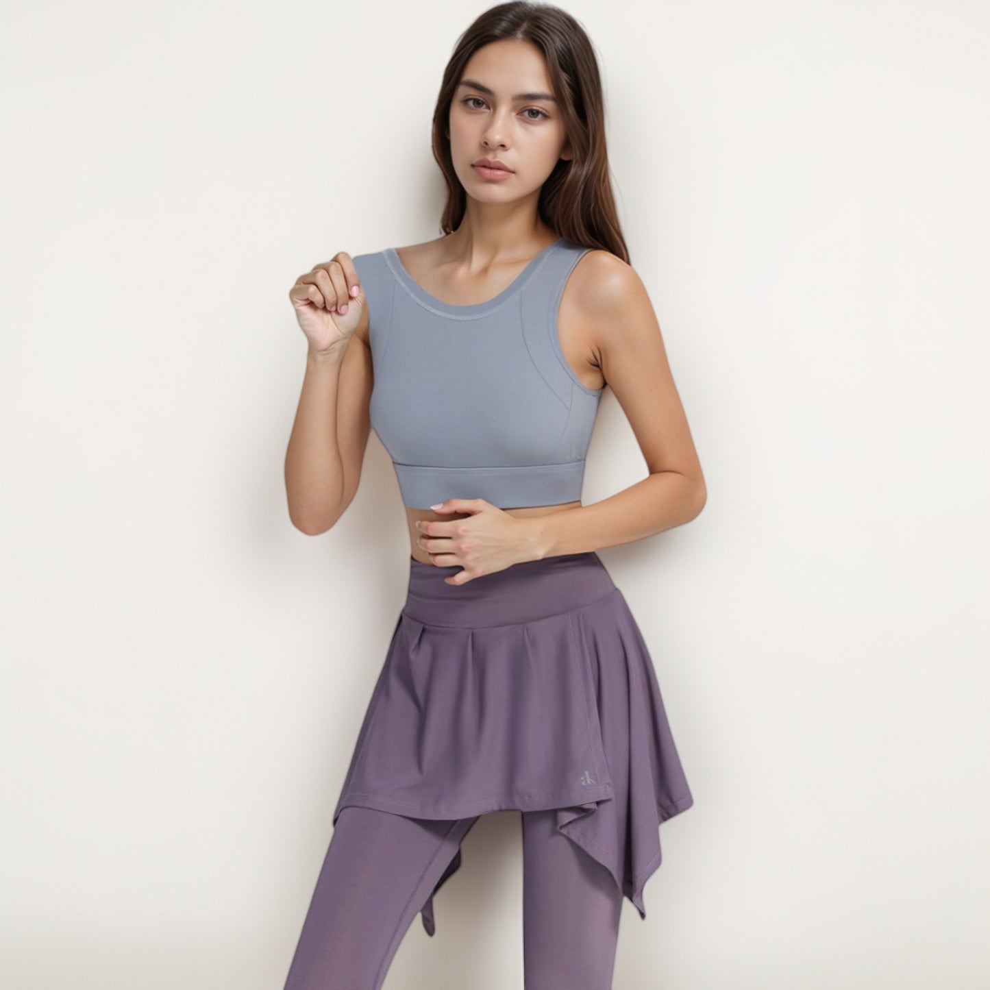 Anna-Kaci Women's Crisscross Back Sports Bra with Cutout Detail and Adjustable Hook Closure