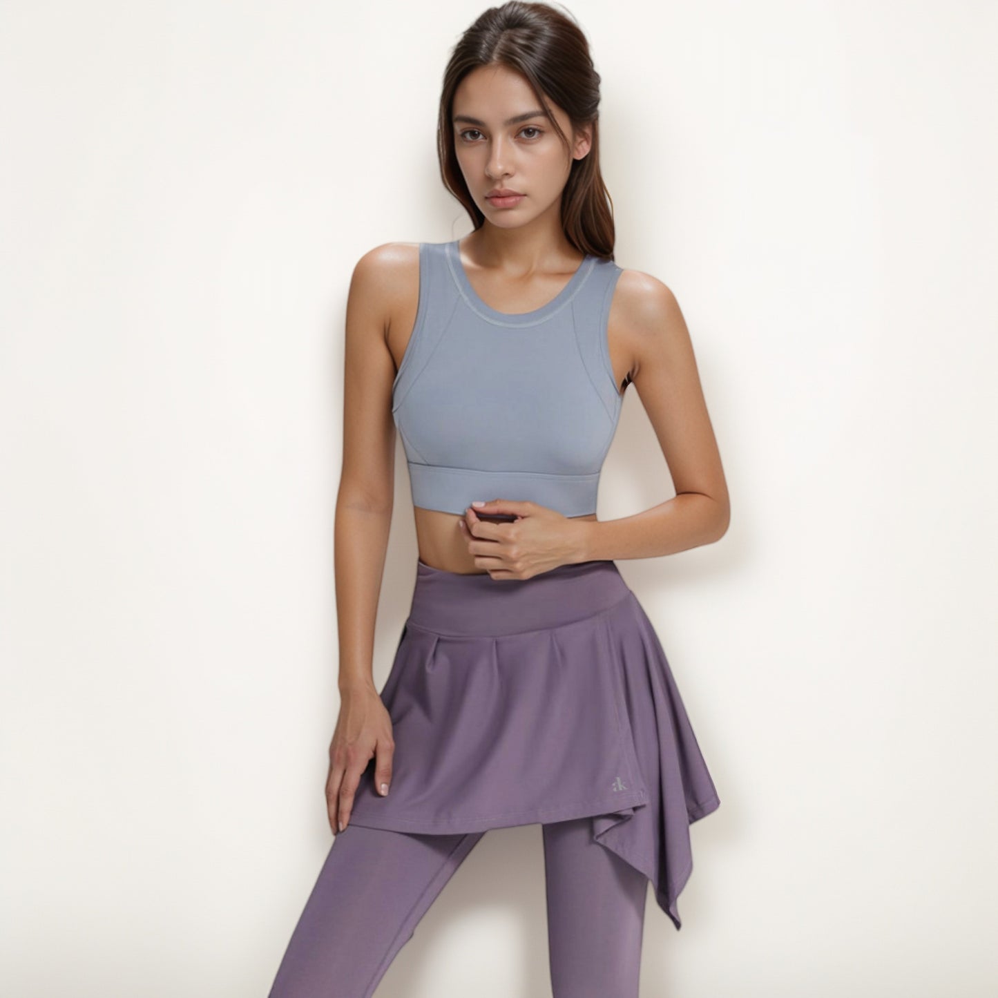 Anna-Kaci Women's Crisscross Back Sports Bra with Cutout Detail and Adjustable Hook Closure