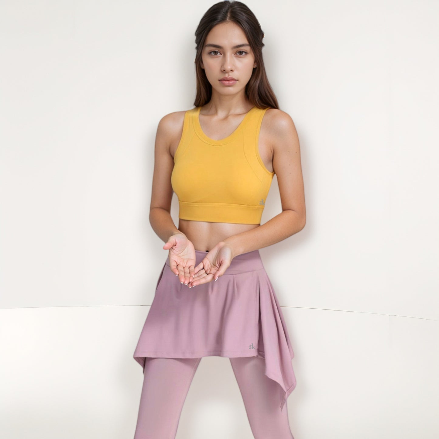 Anna-Kaci Women's Crisscross Back Sports Bra with Cutout Detail and Adjustable Hook Closure