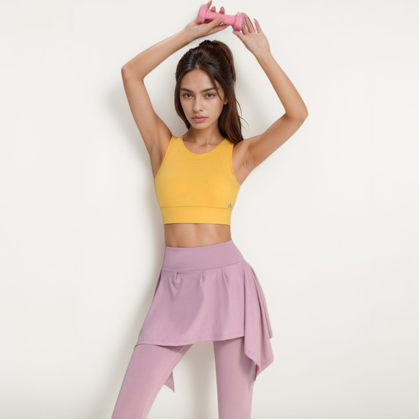 Anna-Kaci Women's Crisscross Back Sports Bra with Cutout Detail and Adjustable Hook Closure