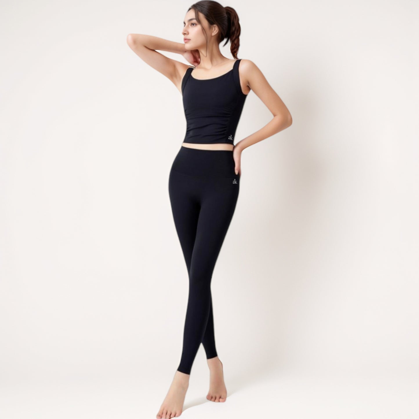 Anna-Kaci Women's Seamless Full-Length Leggings with High Waistband for Streamlined Comfort and Everyday Stretch Fit
