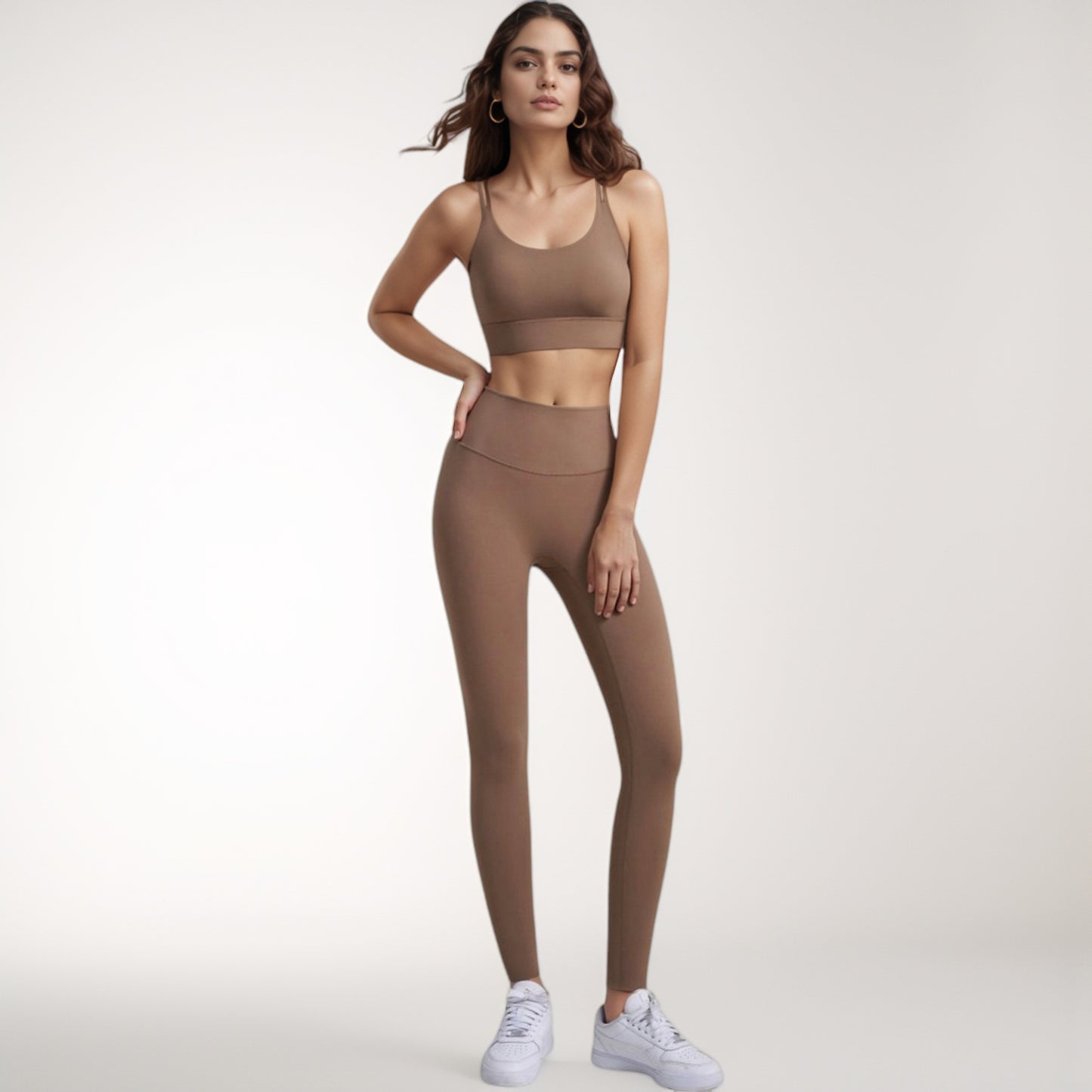 Anna-Kaci Women's Strappy Sports Bra with Scoop Neckline and Double Strap Detail for Flexible Low to Medium Impact Support