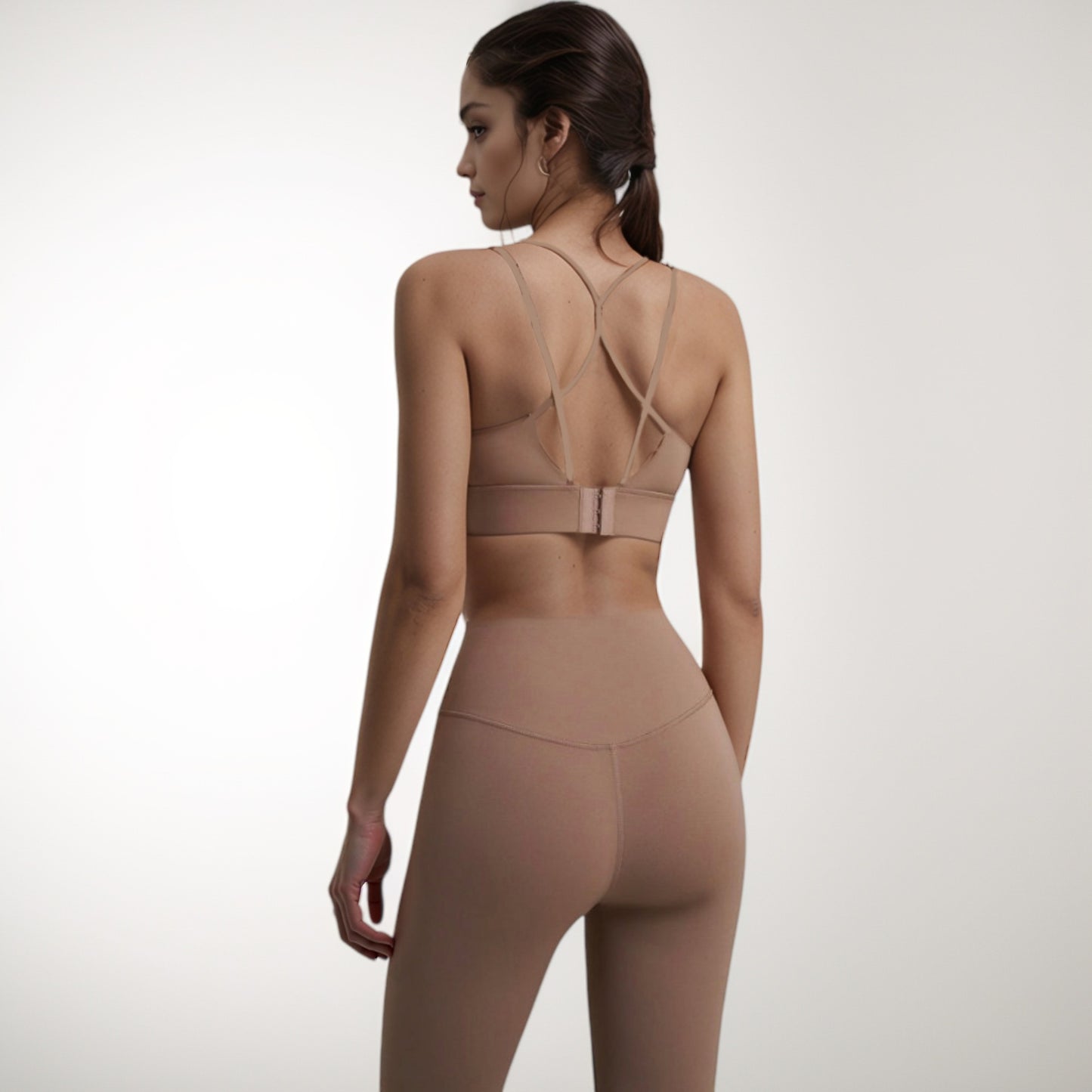 Anna-Kaci Women's Strappy Sports Bra with Scoop Neckline and Double Strap Detail for Flexible Low to Medium Impact Support