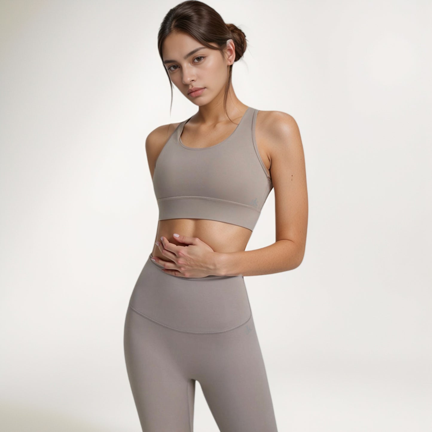Anna-Kaci Women's Scoop Neck Sports Bra with Wide Shoulder Straps and Elastic Band for Low to Medium Support