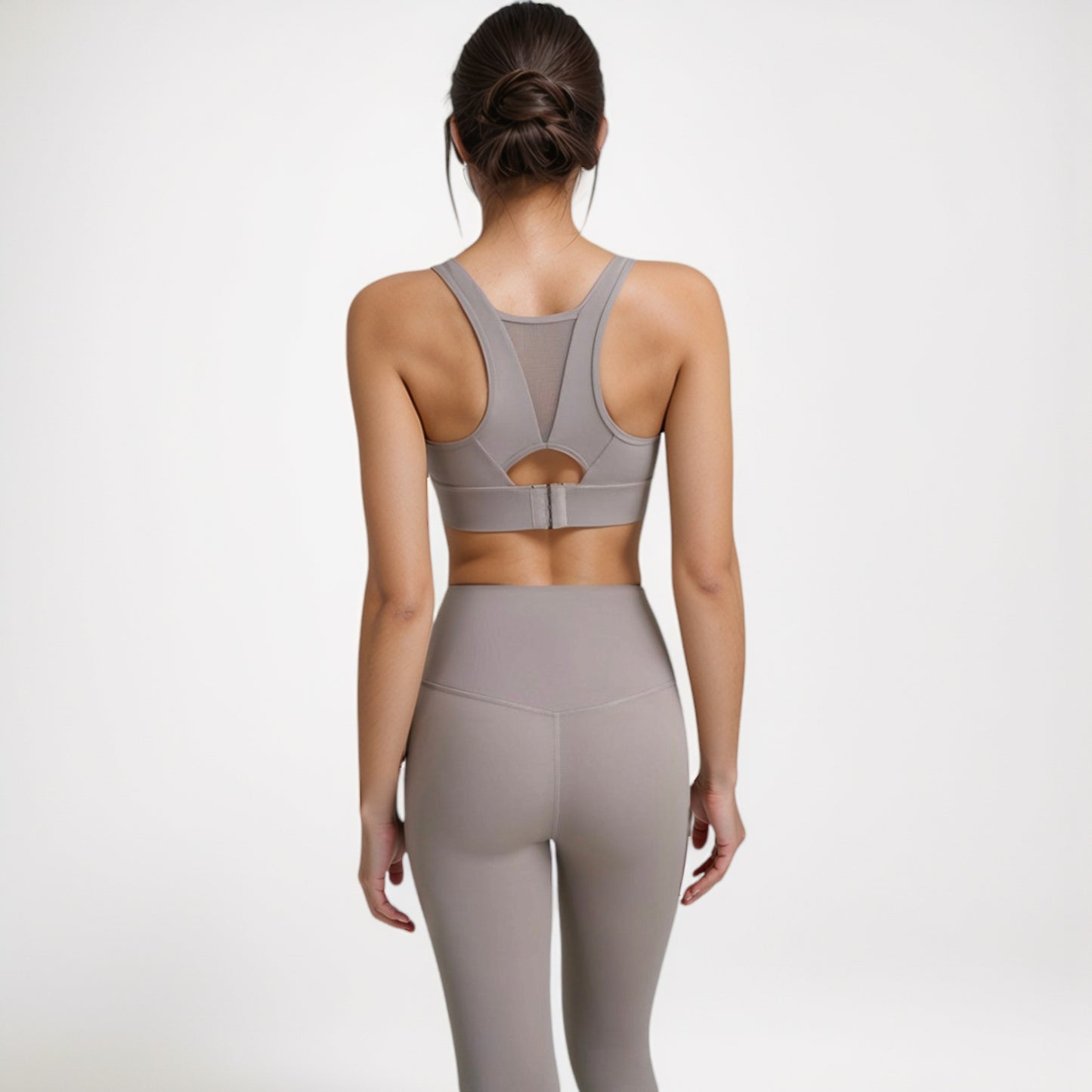 Anna-Kaci Women's Scoop Neck Sports Bra with Wide Shoulder Straps and Elastic Band for Low to Medium Support