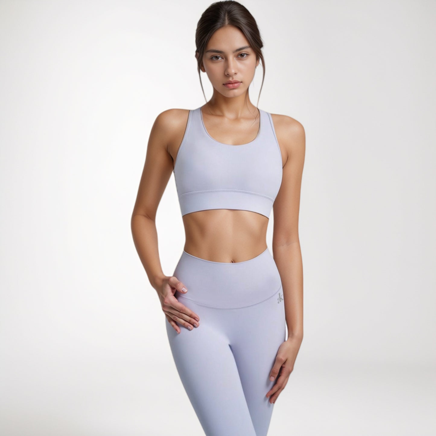 Anna-Kaci Women's Scoop Neck Sports Bra with Wide Shoulder Straps and Elastic Band for Low to Medium Support