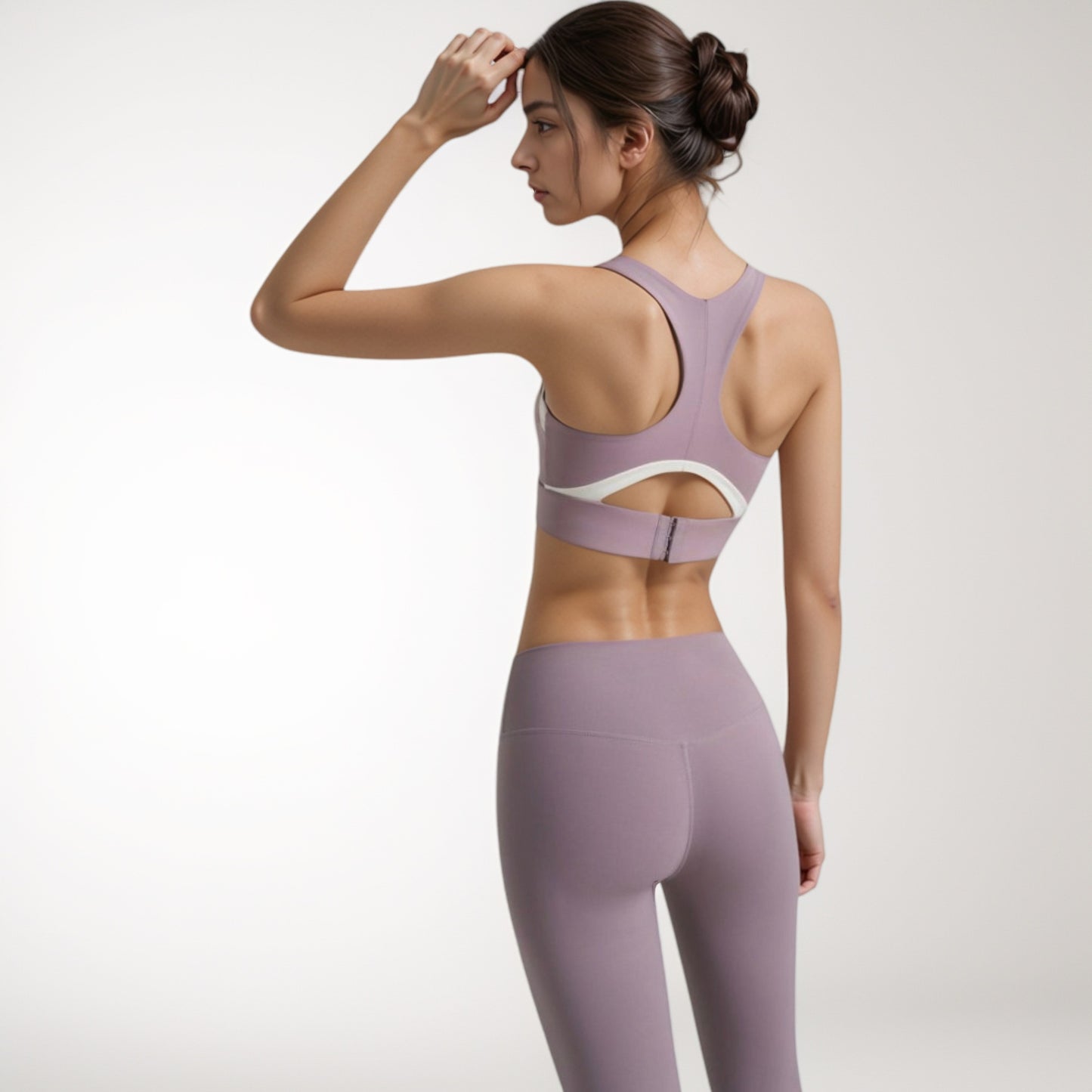 Anna-Kaci Women's Scoop Neck Sports Bra with Wide Shoulder Straps and Elastic Band for Medium Support