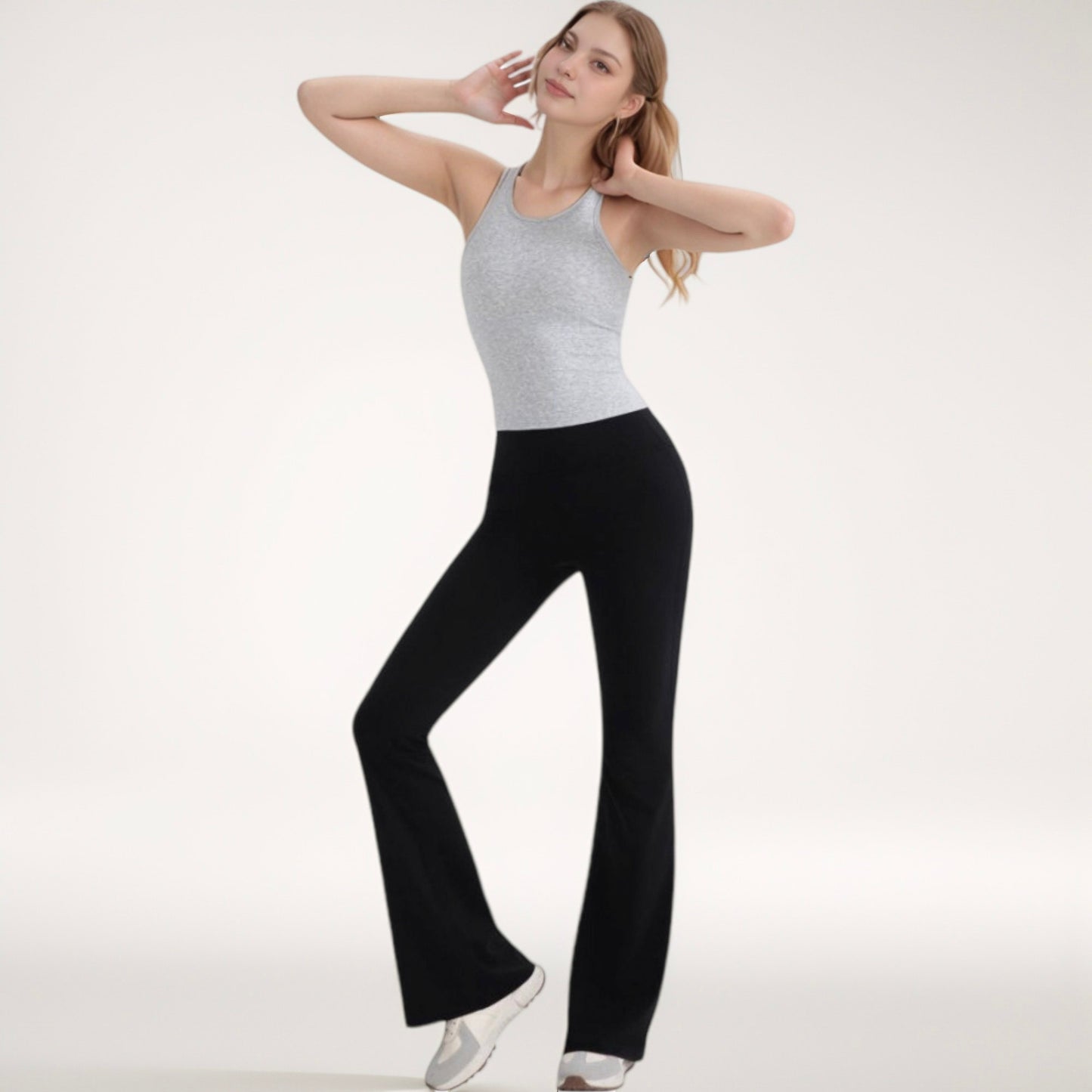Anna-Kaci Active Women's Ribbed Black High Neck Crop Tank Top for Active and Casual Wear