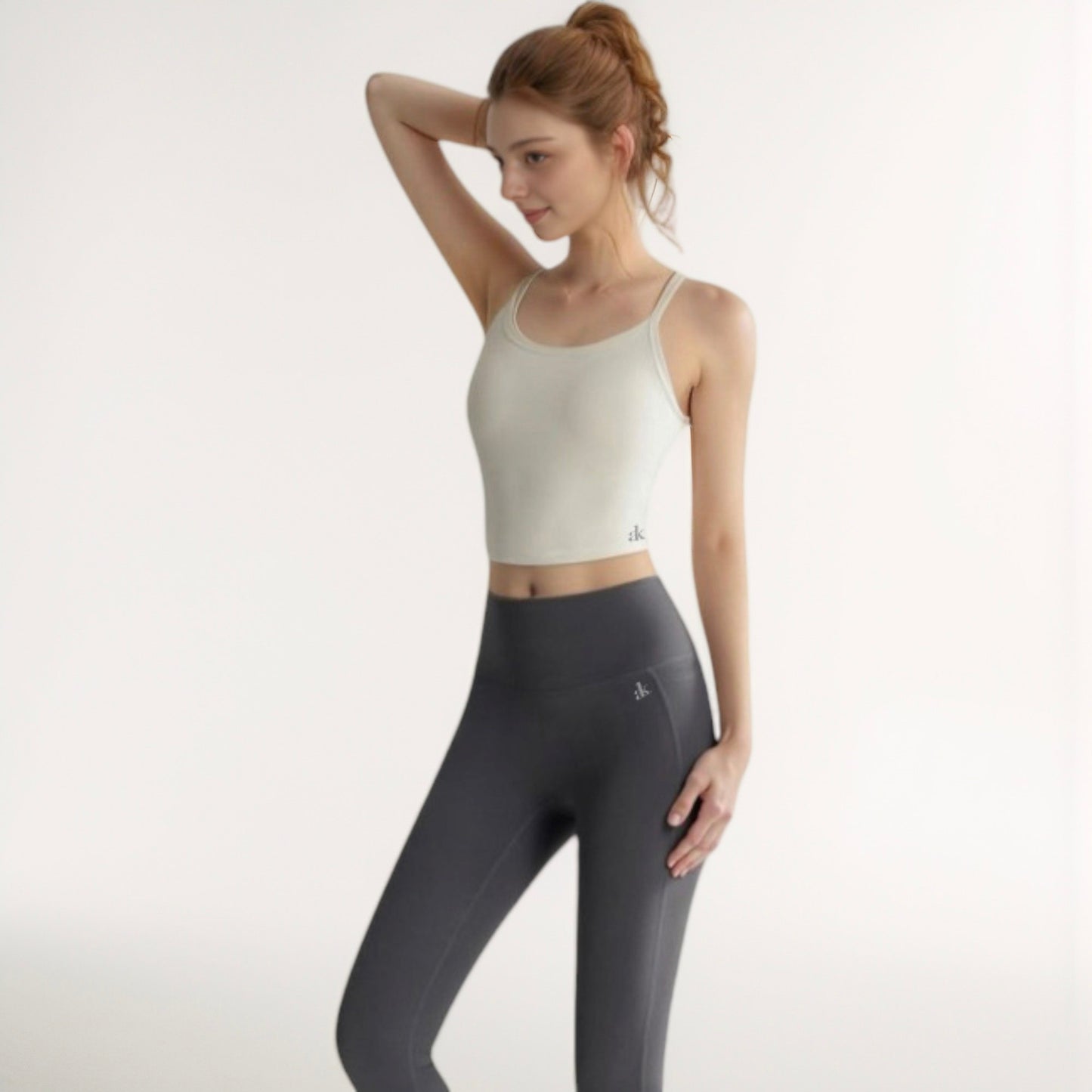 Anna-Kaci Active Women's Cropped Sports Tank Top with Thin Straps and Scoop Neck for Everyday Activewear