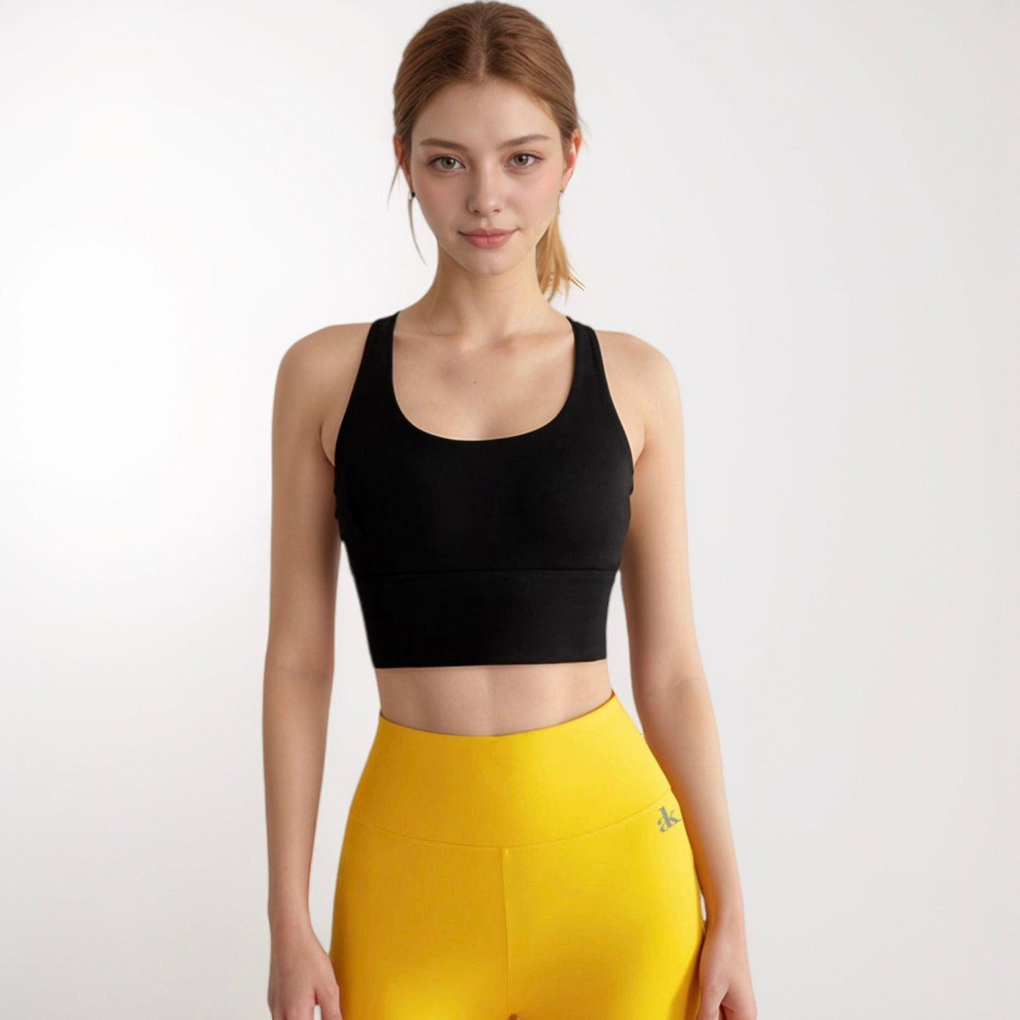 Anna-Kaci Active Women's Crisscross Back Sports Bra with Wide Elastic Band and Supportive Straps for Activewear