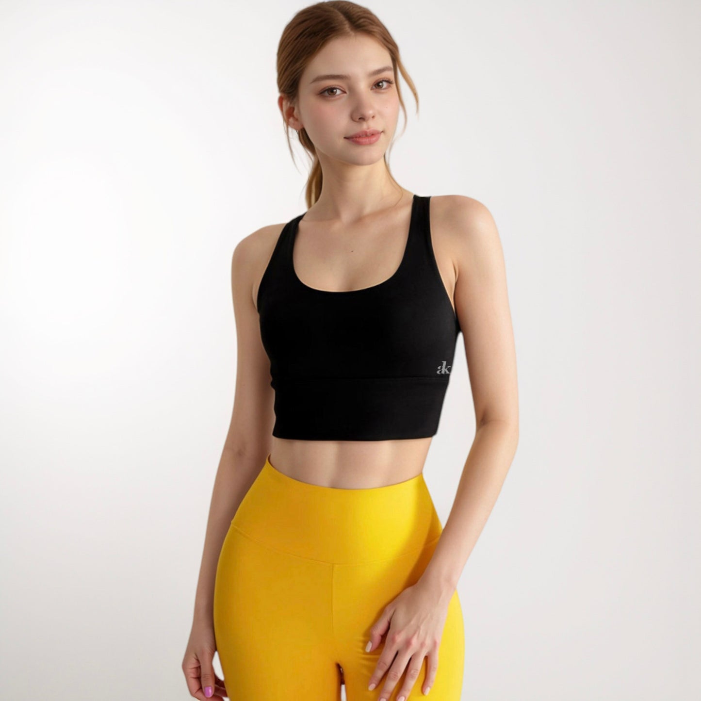 Anna-Kaci Active Women's Crisscross Back Sports Bra with Wide Elastic Band and Supportive Straps for Activewear