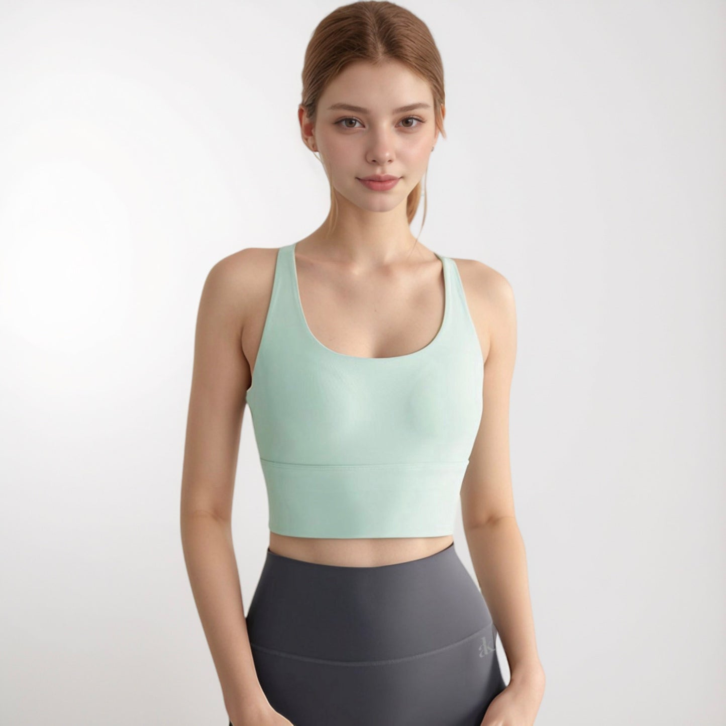 Anna-Kaci Active Women's Crisscross Back Sports Bra with Wide Elastic Band and Supportive Straps for Activewear