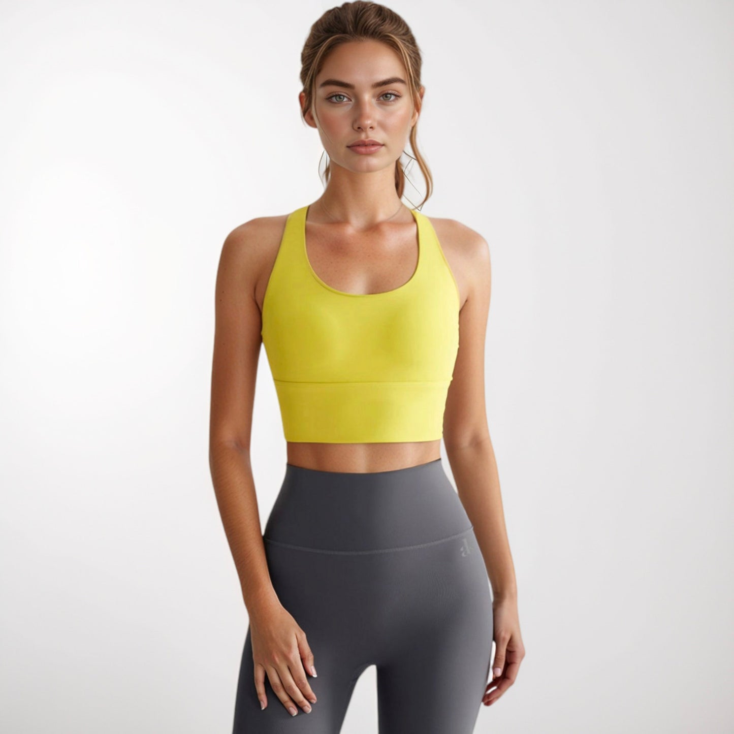 Anna-Kaci Active Women's Crisscross Back Sports Bra with Wide Elastic Band and Supportive Straps for Activewear
