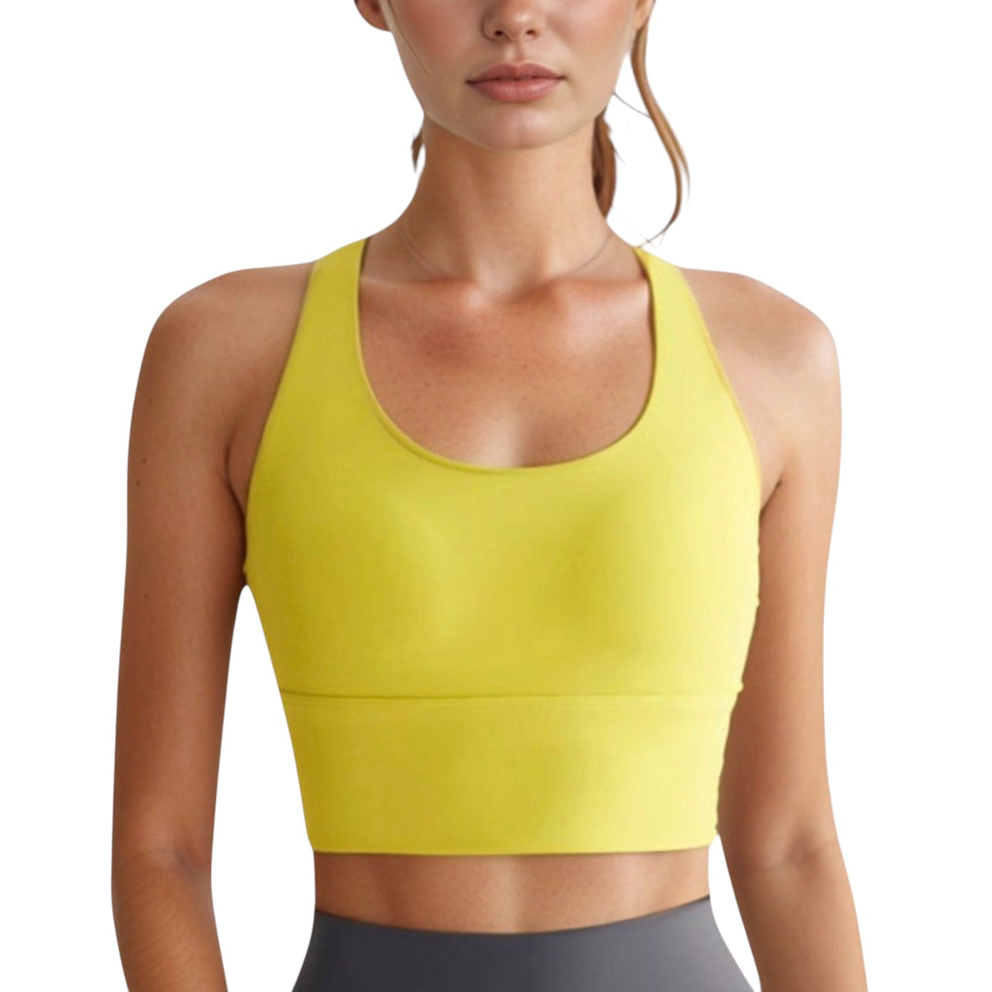 Anna-Kaci Active Women's Crisscross Back Sports Bra with Wide Elastic Band and Supportive Straps for Activewear