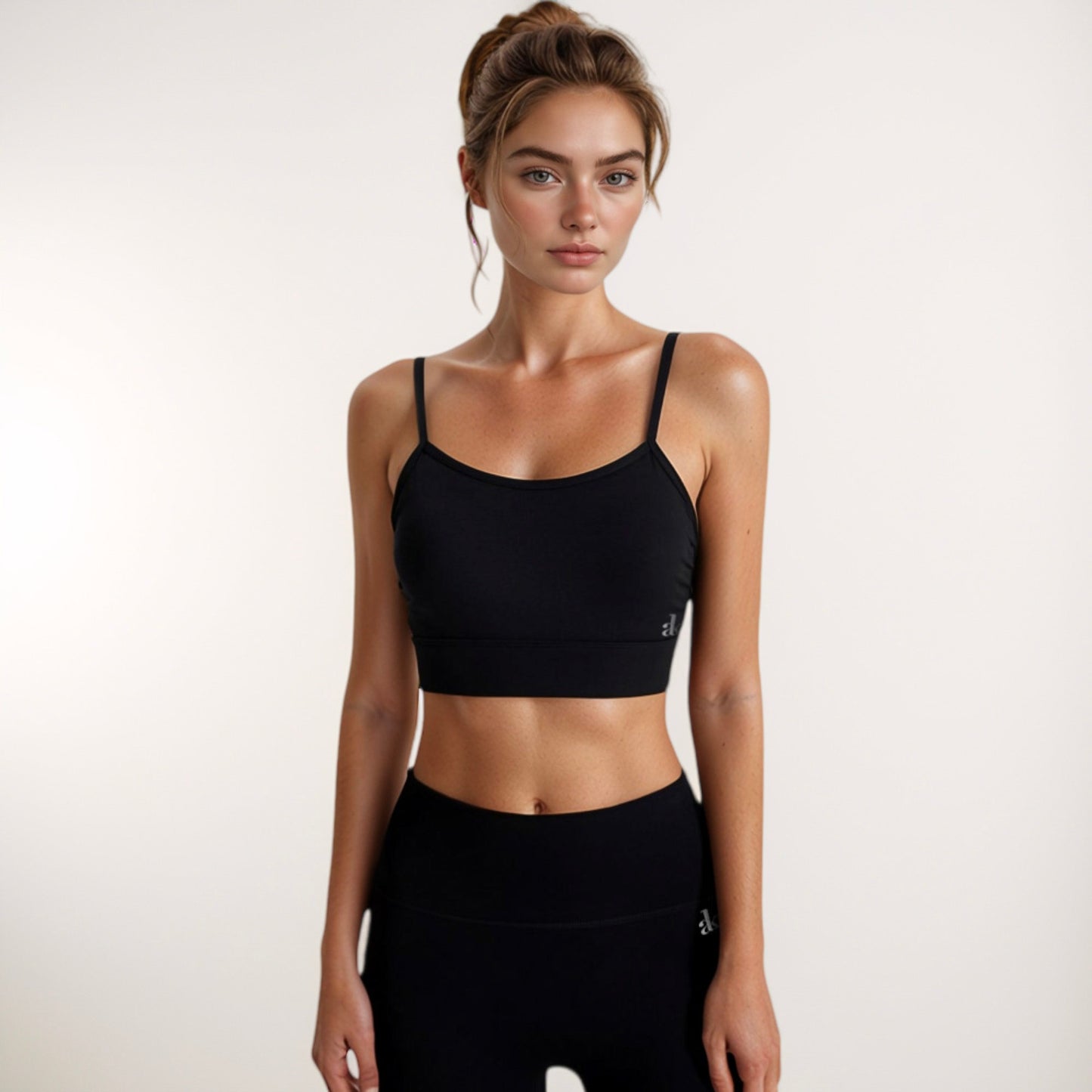 Anna-Kaci Active Women's Longline Sports Bra with Spaghetti Straps and Scoop Neck for Light Support Yoga and Lounge
