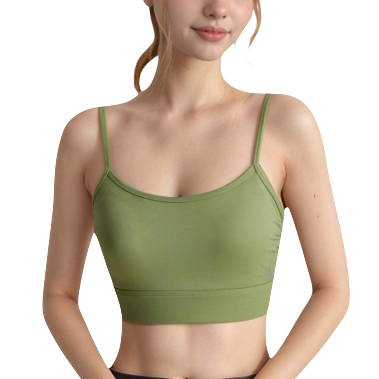 Anna-Kaci Active Women's Longline Sports Bra with Spaghetti Straps and Scoop Neck for Light Support Yoga and Lounge