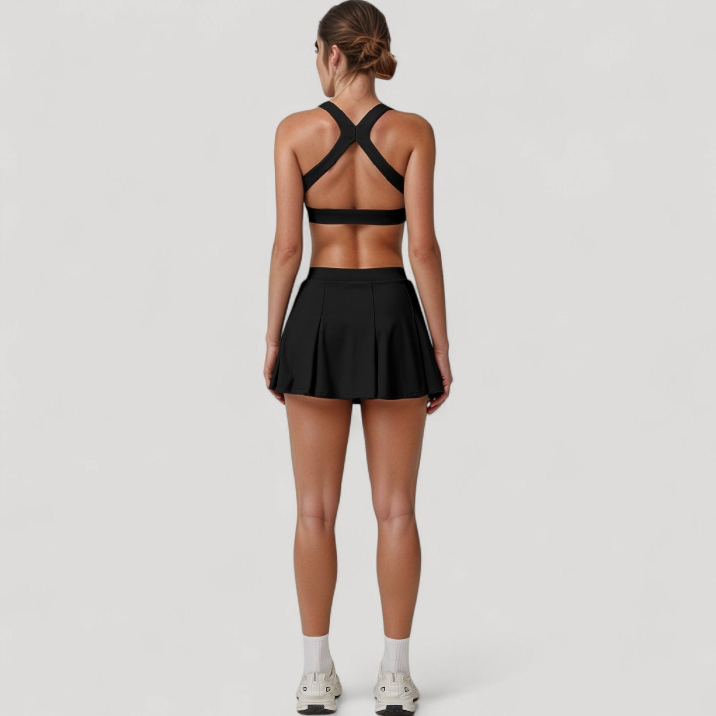 Anna-Kaci Women's Square Neckline Sports Bra with Supportive Underband for Low to Medium Impact Activities