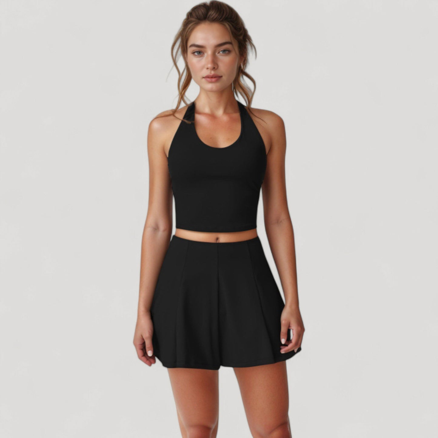 Anna-Kaci Active Women's Active Skort with Inner Shorts and Side Pockets for Movement and Storage - Small, Blue