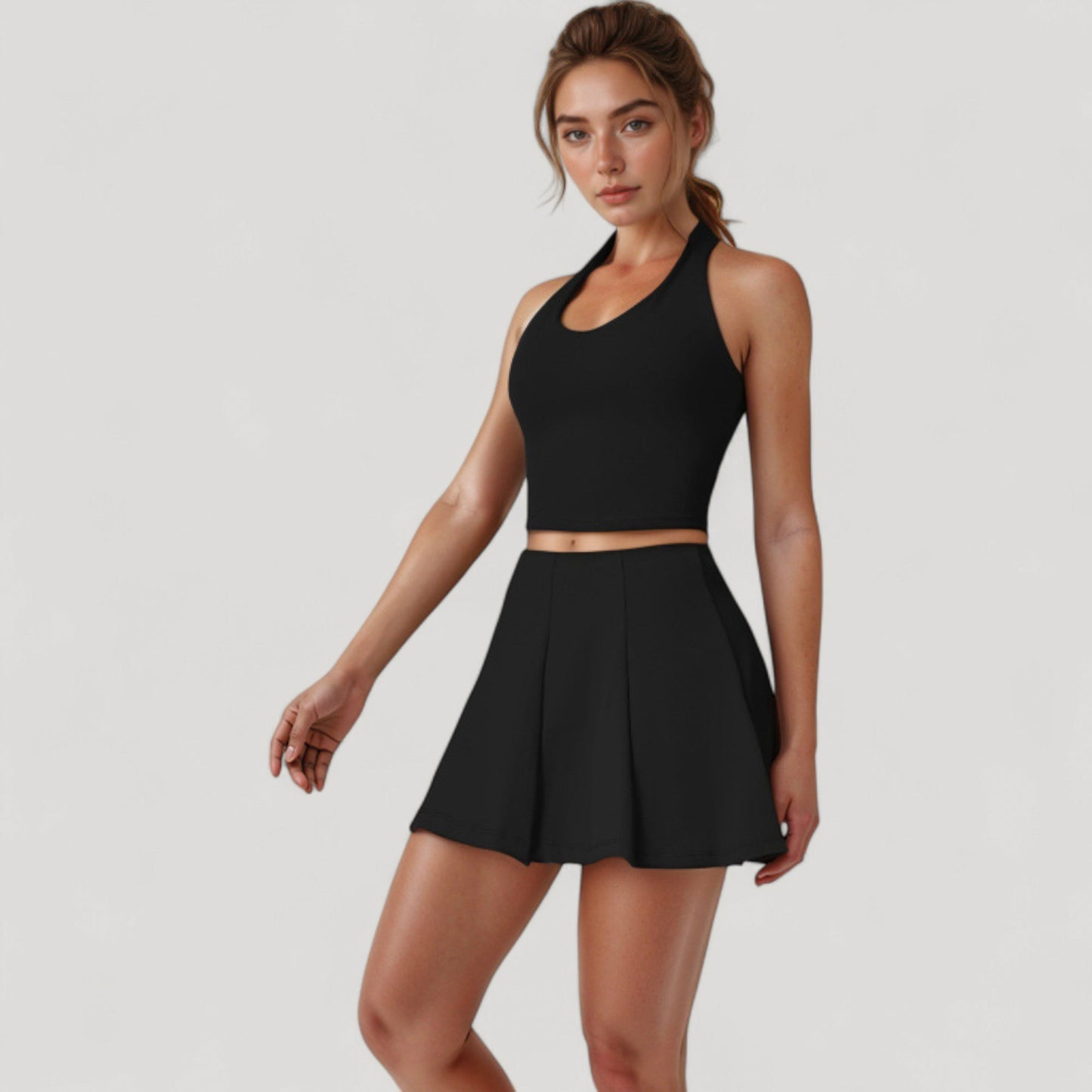 Anna-Kaci Active Women's Active Skort with Inner Shorts and Side Pockets for Movement and Storage - Small, Blue