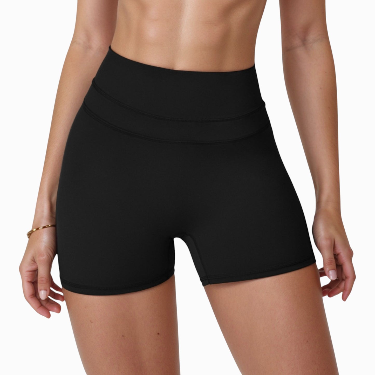 Anna-Kaci Active Women's High Waist Seamless Biker Shorts with Wide Waistband and Stretch Fit for Active Comfort - Small, Fuchsia