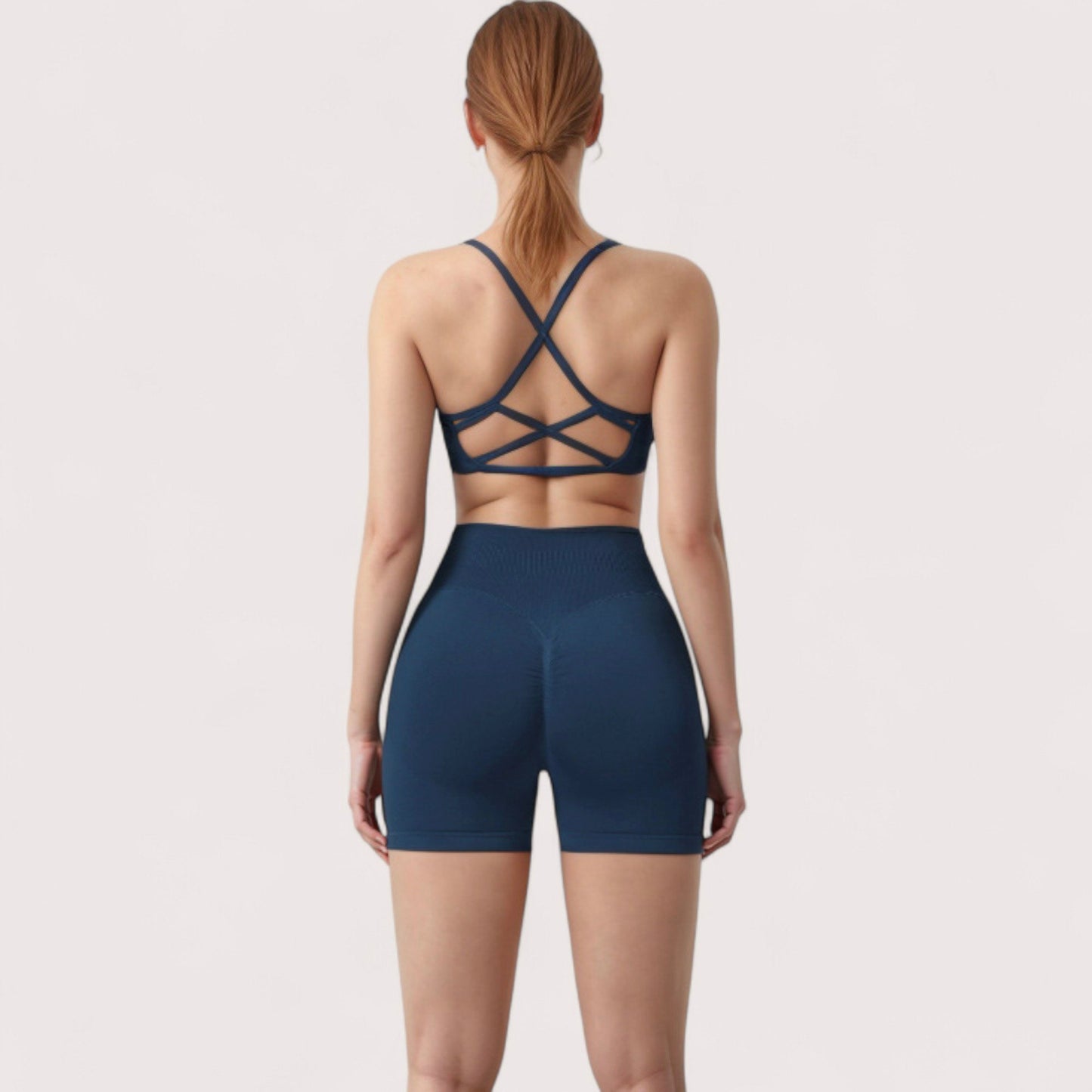 Anna-Kaci Active Women's High Waist Compression Biker Shorts with Sculpting Seam Detail and Stretch Fit Fabric - Small, Gray